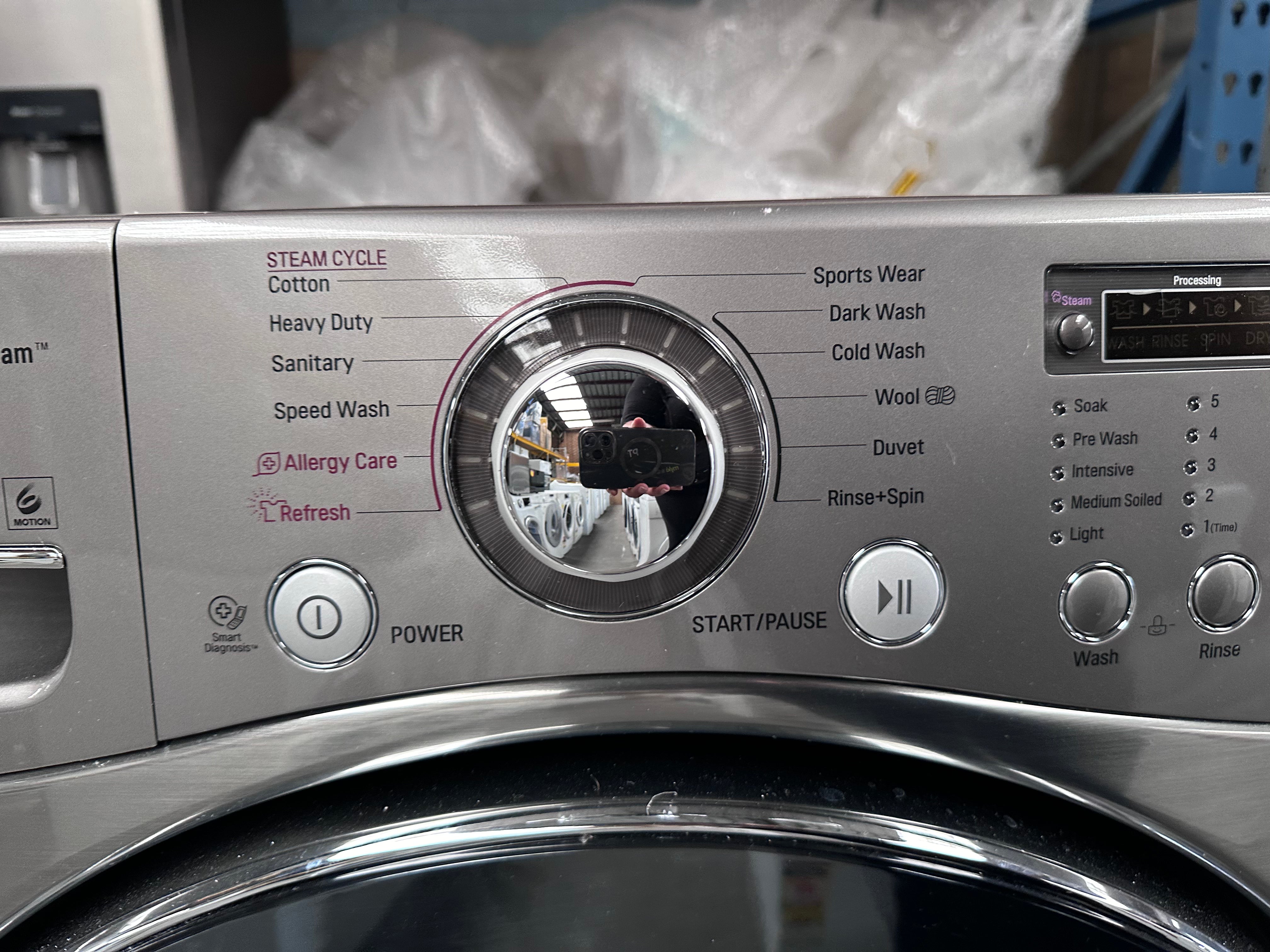 LG 15kg/7.5kg Washer Dryer Combo - Energy Efficient Front Load Laundry Machine with Smart Features | Perfect for Apartments, Small Homes & RV Living [Certified Refurbished]