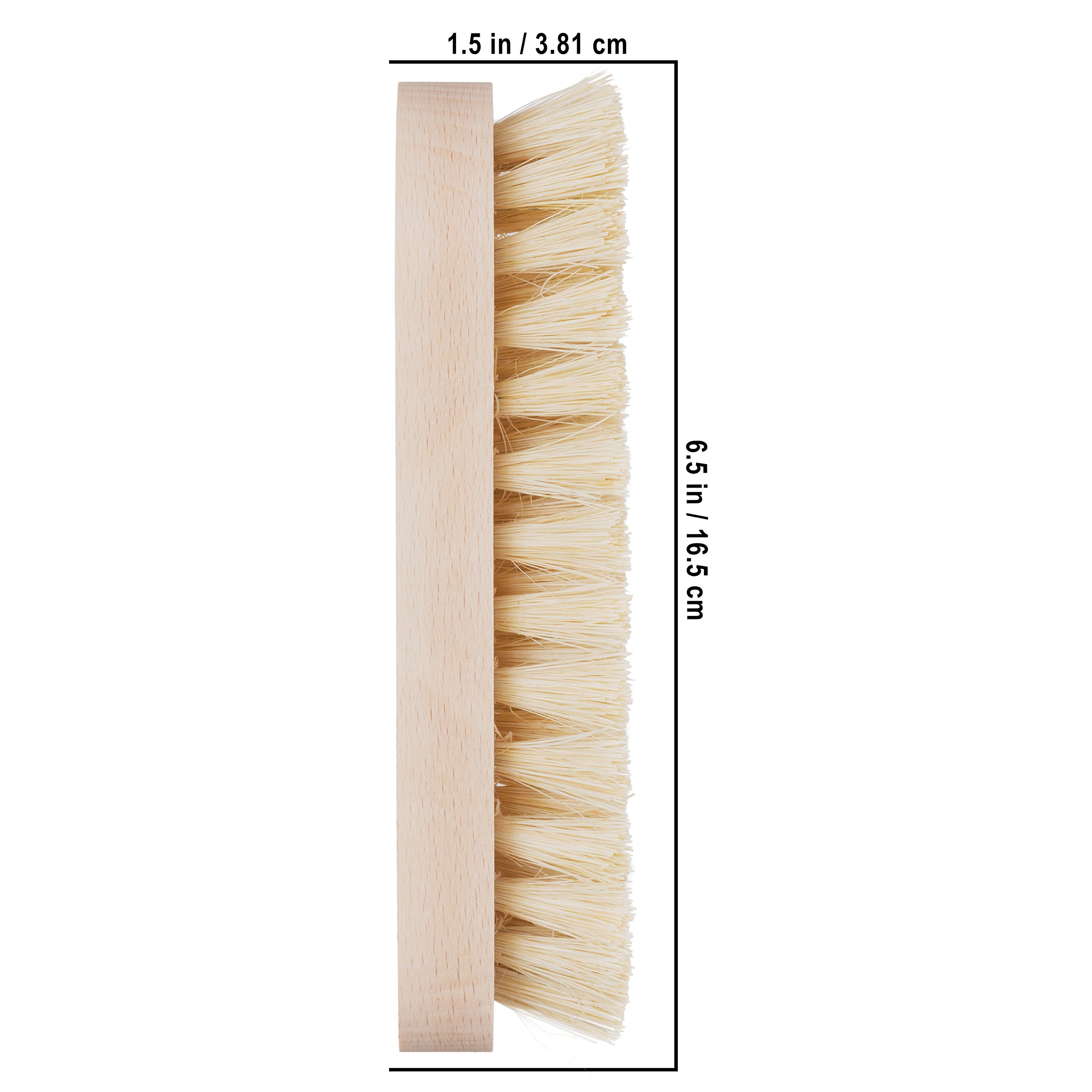 REDECKER Tampico Fiber Scrub Brush - Natural Bristles, Beechwood Handle - Perfect for Kitchen & Bath Cleaning