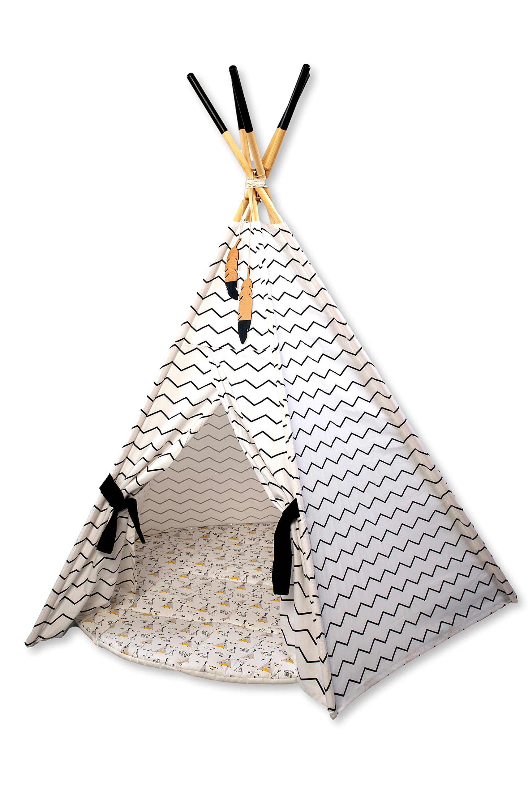 Best Kids Play Tent - Foldable Indoor Teepee Tent with Mat for Toddlers & Children | Playhouse, Sleepover & Dream Tent | Perfect for Bedrooms, Playrooms & Outdoor Adventures