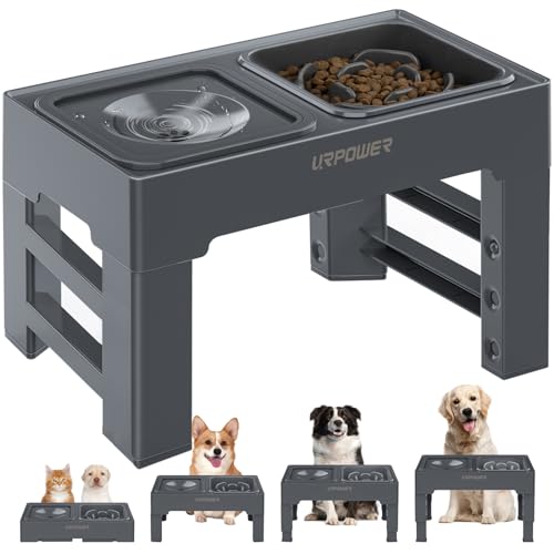 No spill water bowl+Slow Feeder Grey