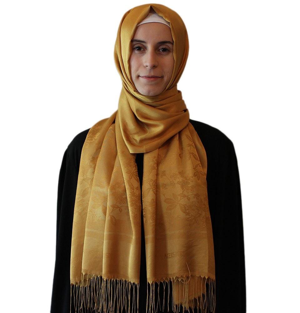 Aker Reversible Floral Jacquard Shawl Wrap - Elegant Lightweight Scarf for Women, Perfect for Parties, Weddings & Everyday Wear - Style 1013BRL 961