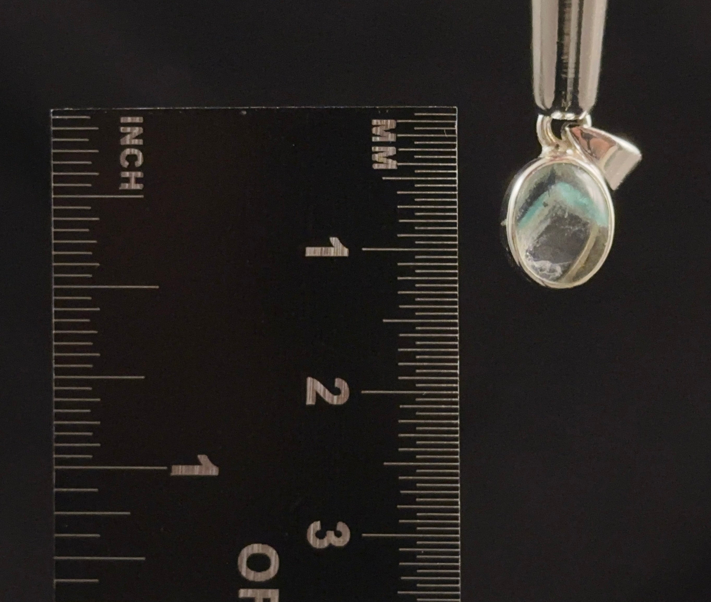 Rare Ajoite Included Quartz Crystal Pendant - Sterling Silver Oval Jewelry from Messina South Africa | Healing Crystal Necklace for Meditation & Energy Work