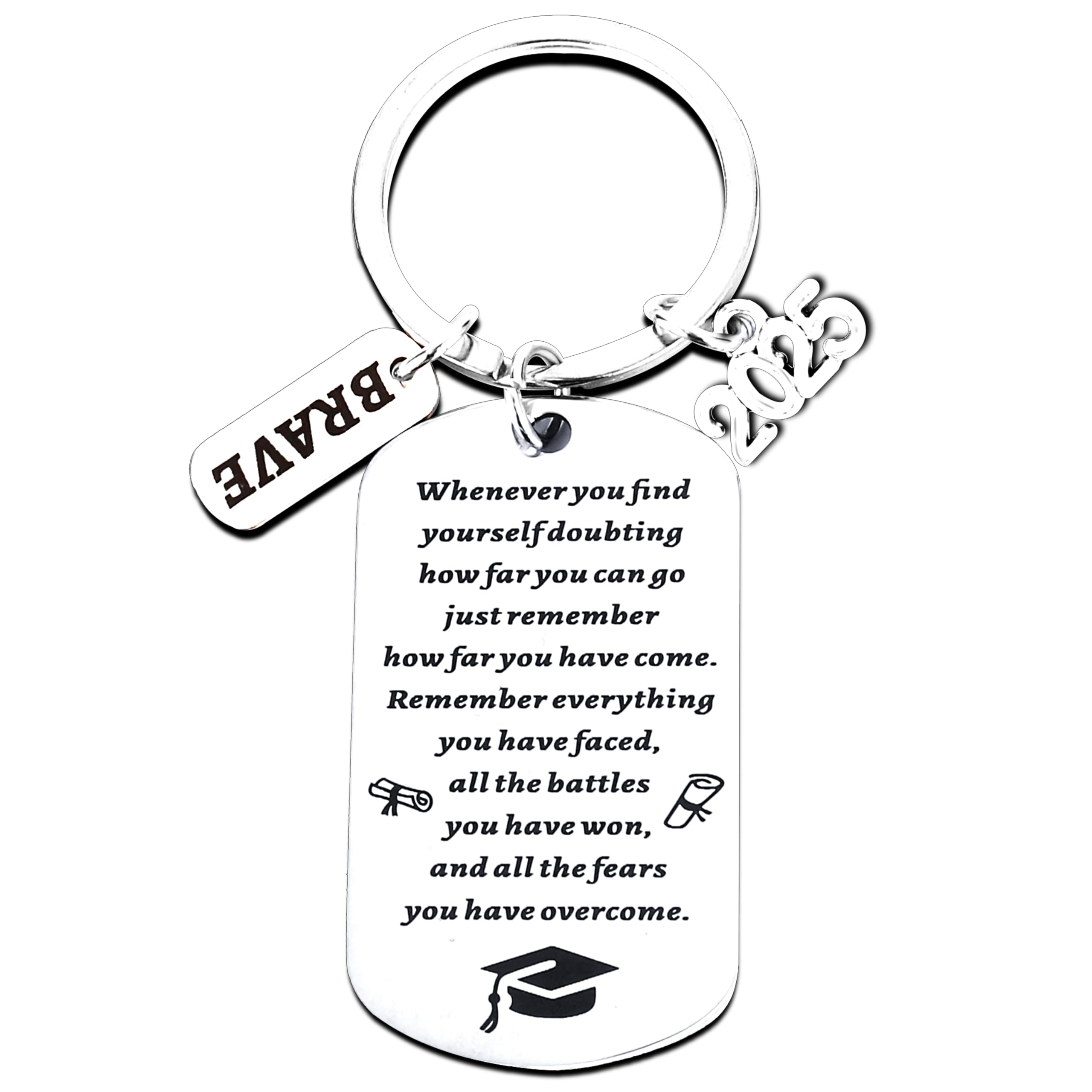 2025 Graduation Gifts for Him & Her - Personalized Class of 2025 Keychain, Inspirational Graduation Present for Students - Perfect for High School & College Graduation Ceremonies