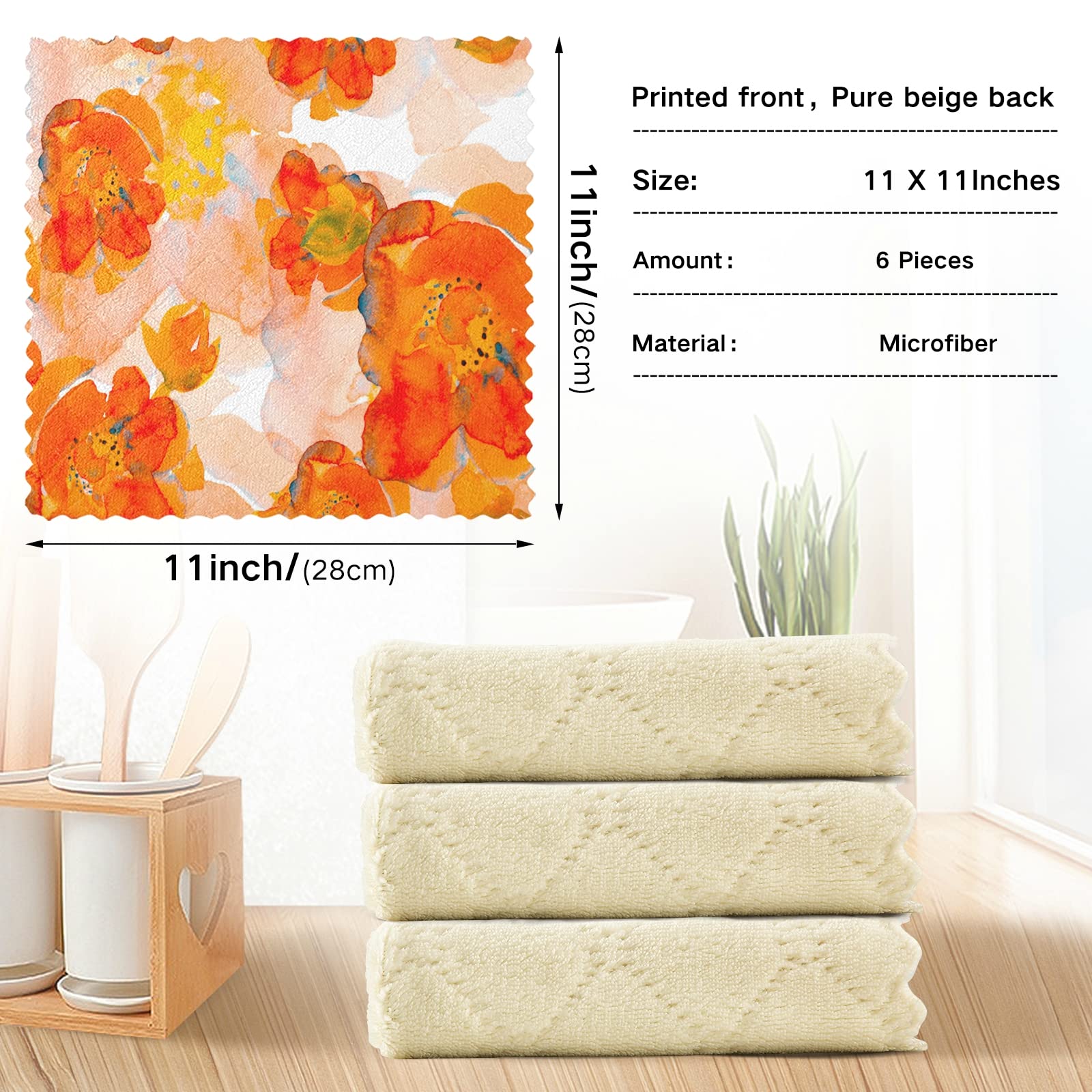 **ALAZA Super Absorbent Dish Towels Set of 6 - 11