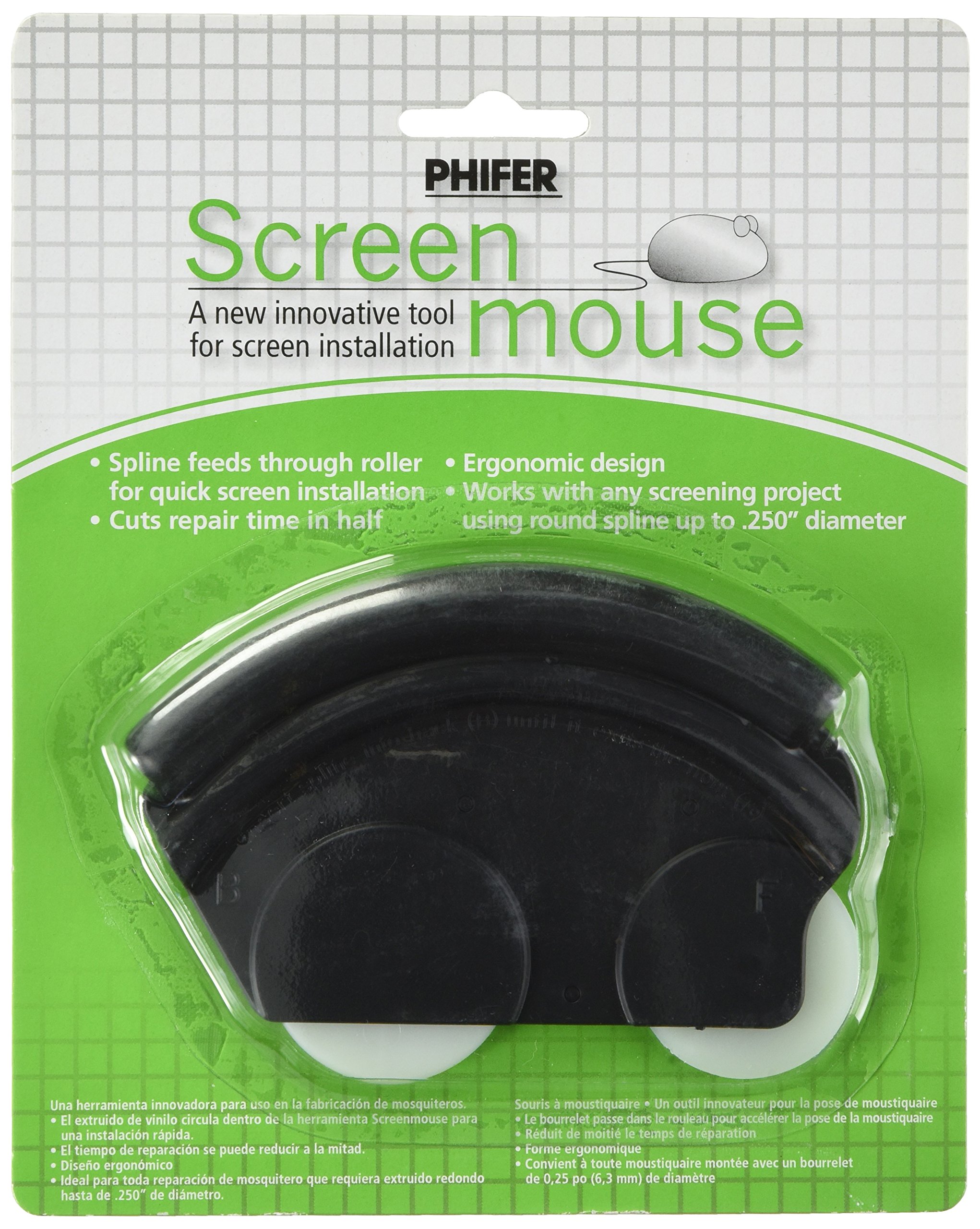 Phifer 3027440 Screen Mouse Roller Tool - Window Screen Repair Kit for Smooth Rolling & Easy Installation - Perfect for Home Window Screen Maintenance & DIY Screen Door Repairs