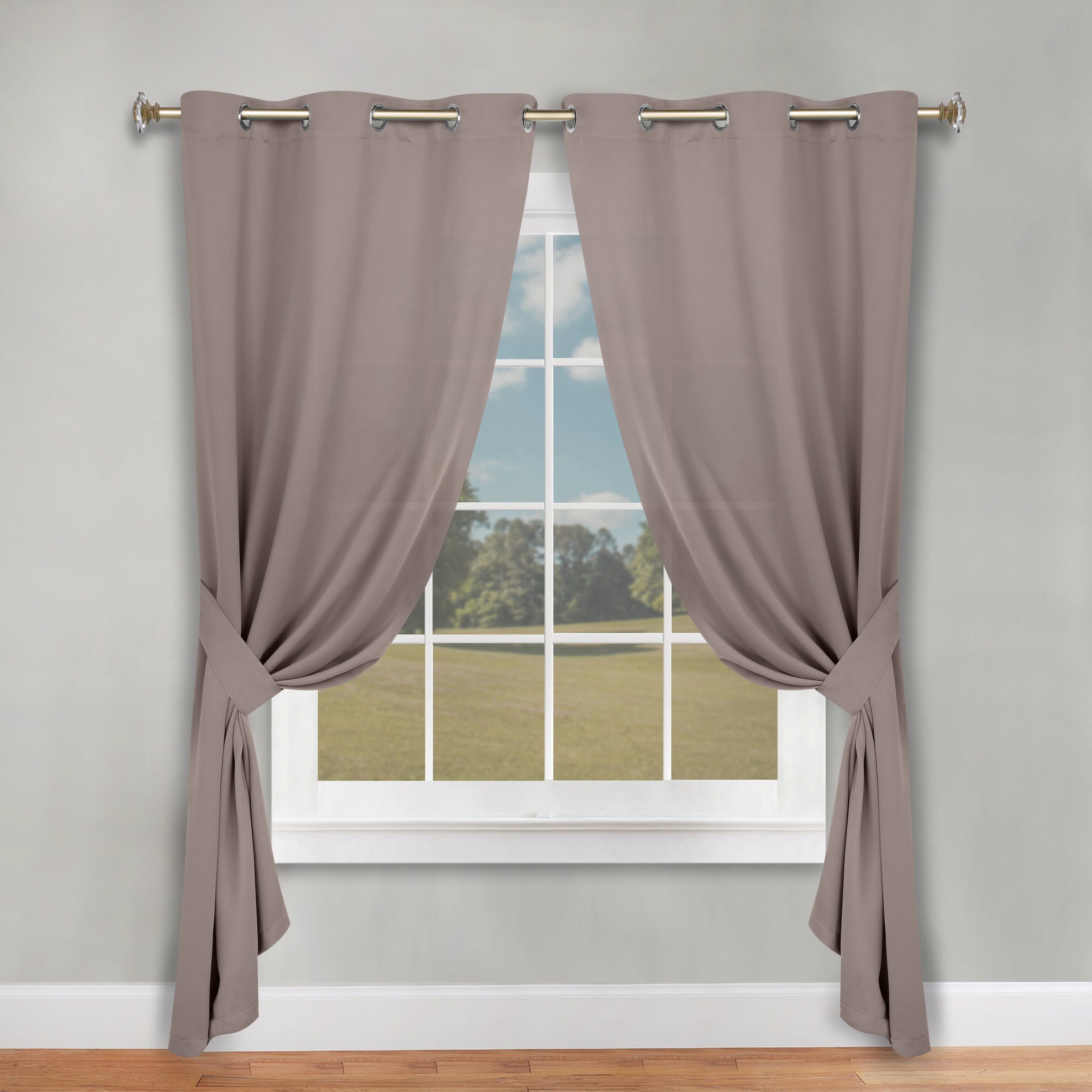 Premium Blackout Curtains Set of 2 - 100% Room Darkening, Machine Washable & Noise Reducing for Bedroom, Nursery & Home Theater