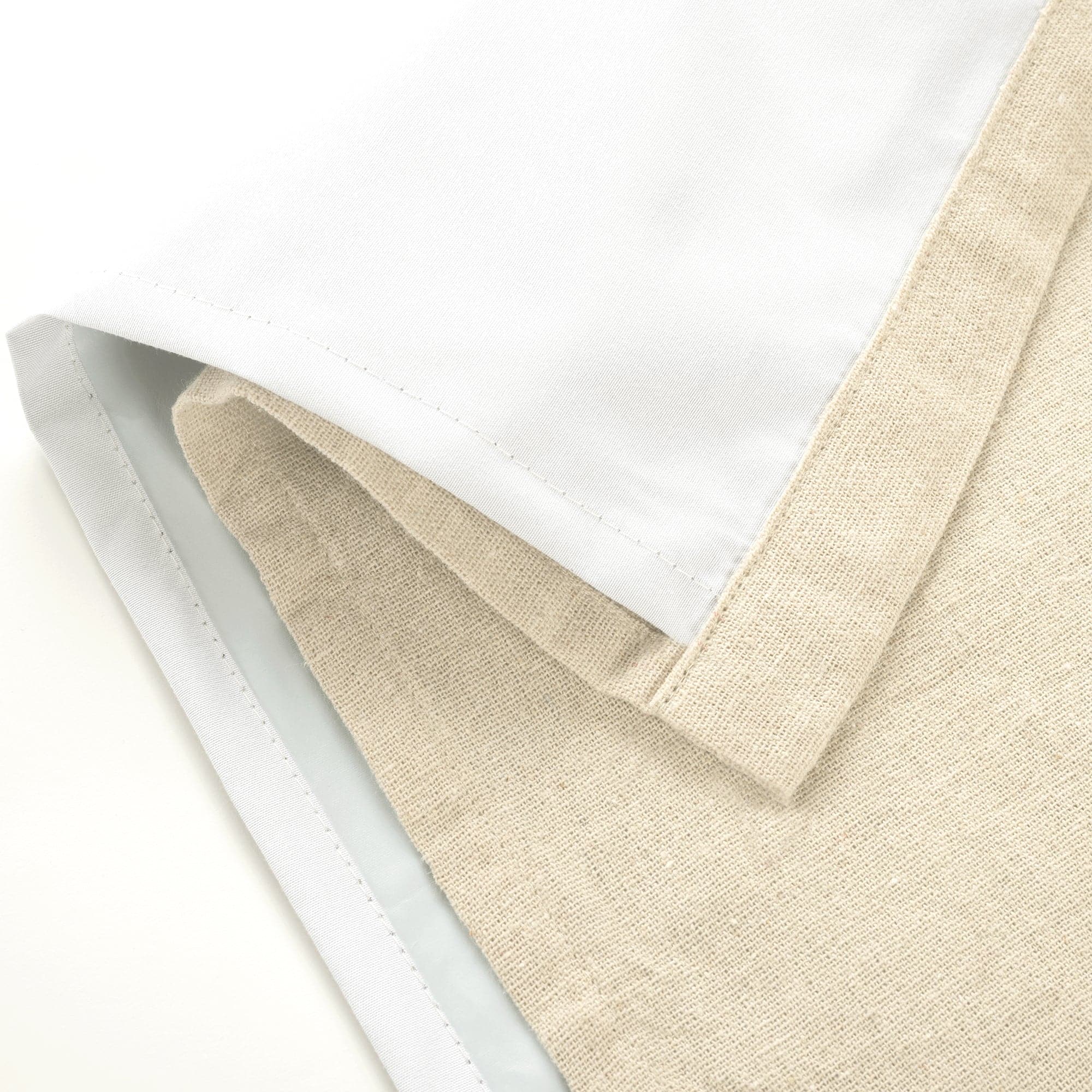 Blackout Linen Curtain Panels with Button Lining - 100% Light Blocking Window Drapes for Bedroom & Living Room Privacy & Sleep