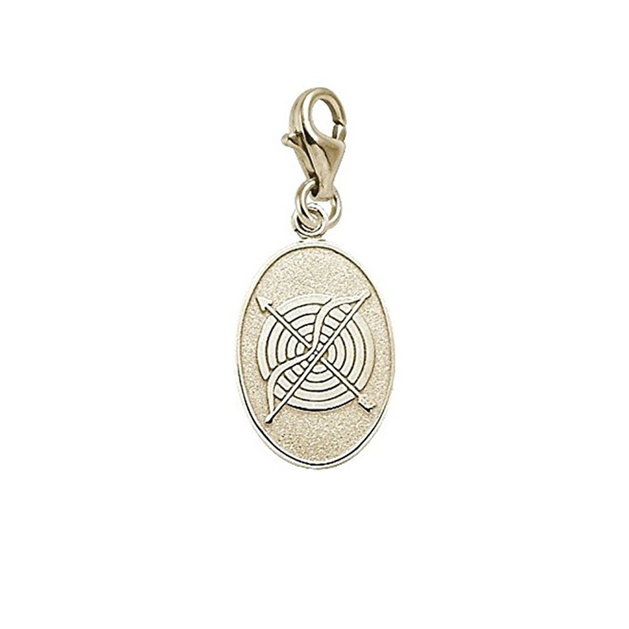 10K Yellow Gold Archery Charm Pendant with Lobster Claw Clasp - Dainty Jewelry for Bracelets & Necklaces - Perfect for Archery Enthusiasts, Sports Lovers & Gift Giving