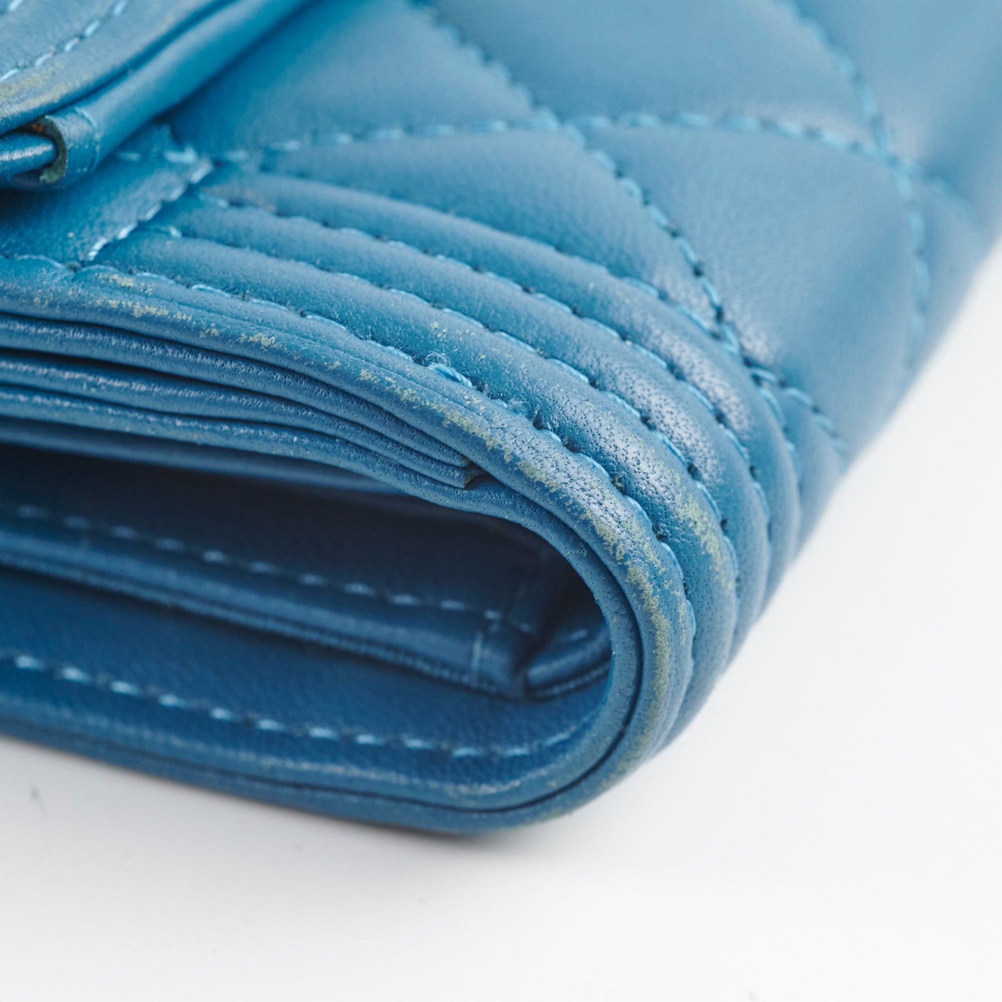 Chanel Boy Lambskin Quilted Flap Wallet in Blue | Luxury Designer Crossbody Bag for Women | Perfect for Evening Events & Daily Use