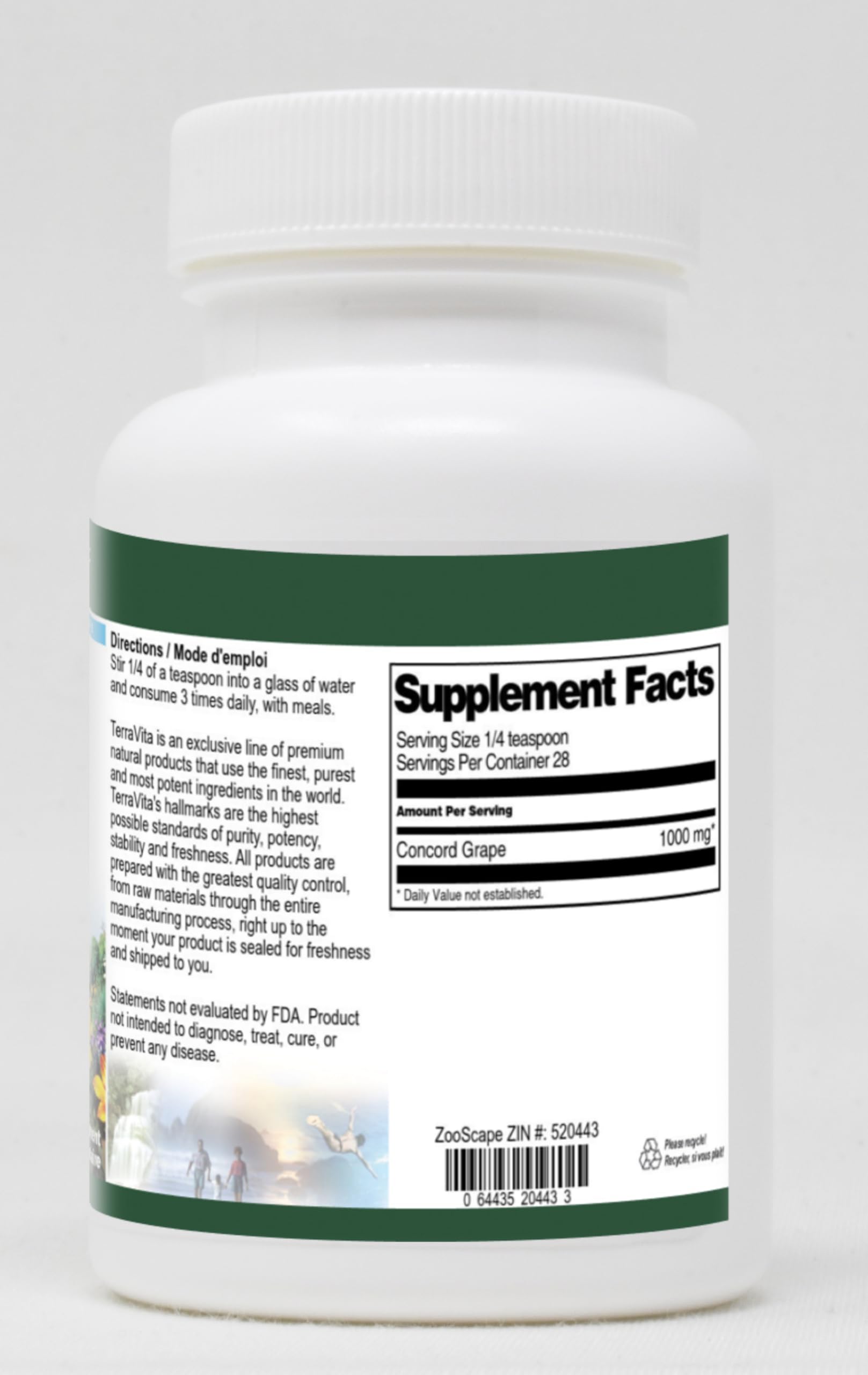 Organic Concord Grape Powder 1 oz (28g) - 100% Natural, Non-GMO, Gluten-Free - Perfect for Smoothies, Baking & Healthy Recipes (ZIN: 520443)