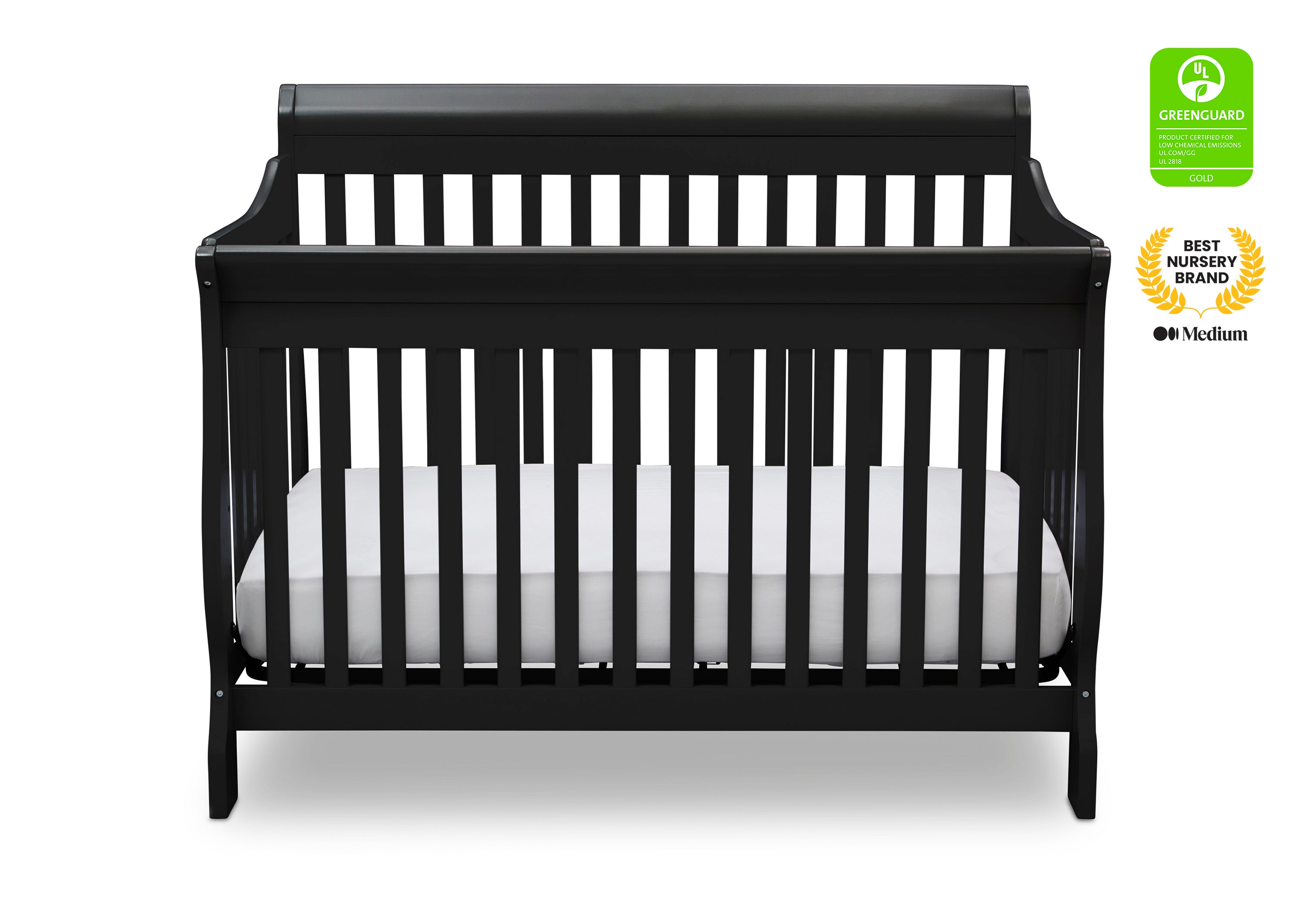 4-in-1 Convertible Baby Crib with Toddler Bed & Daybed - Safe & Stylish Nursery Furniture for Boys & Girls - Perfect for Newborns, Infants & Growing Toddlers
