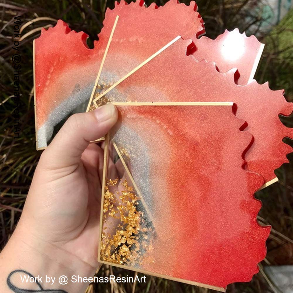 Premium Silicone Resin Coaster Molds Set - DIY Epoxy Geode & Agate Coaster Making Kit for Handmade Drink Coasters, Cup Mats - Perfect for Home Decor, Wedding Favors & Craft Projects