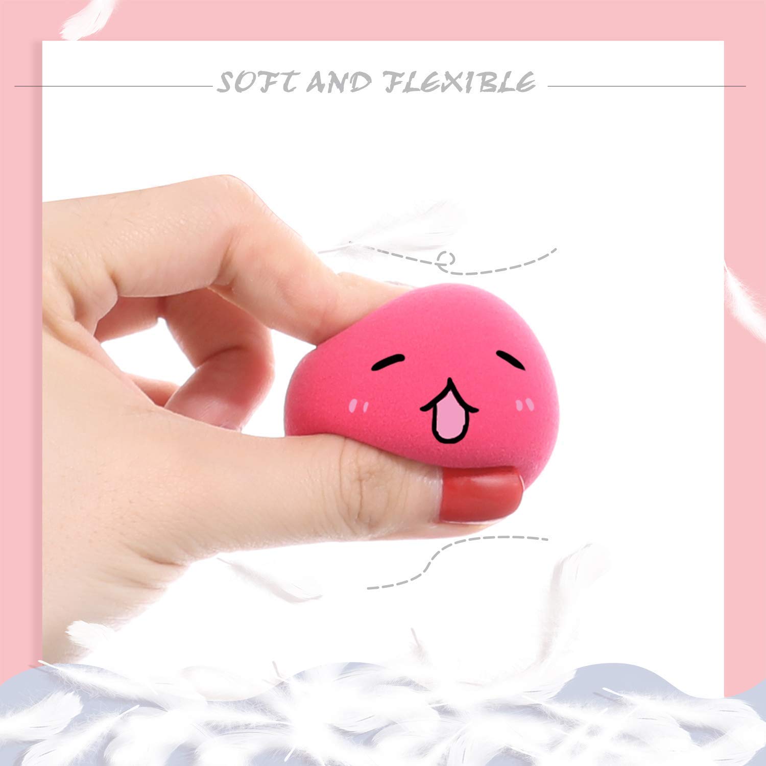 ADDAX MART Makeup Sponges 3-Pack - Professional Beauty Blender Sponge for Liquid Foundation & Concealer - Soft Cosmetic Makeup Tools for Flawless Blending - Perfect for Daily Makeup & Professional Use