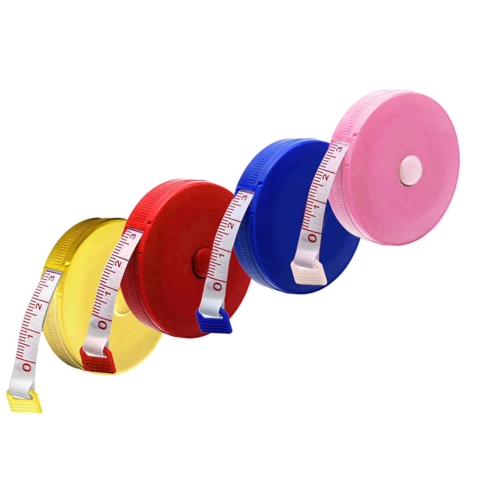 LACACA Retractable Tape Measure - 4 Foot Sewing & Dieting Tool for Home & DIY (Random Color)