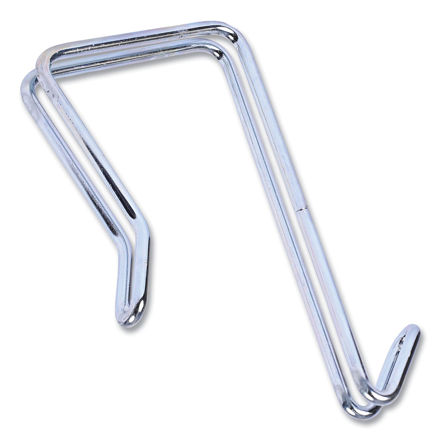 Alera® Steel Single Sided Partition Garment Hook - 0.5 x 3.13 x 4.75 Inches - Over the Door/Panel Mount - Silver (2-Pack) - Perfect for Closet Organization & Office Storage