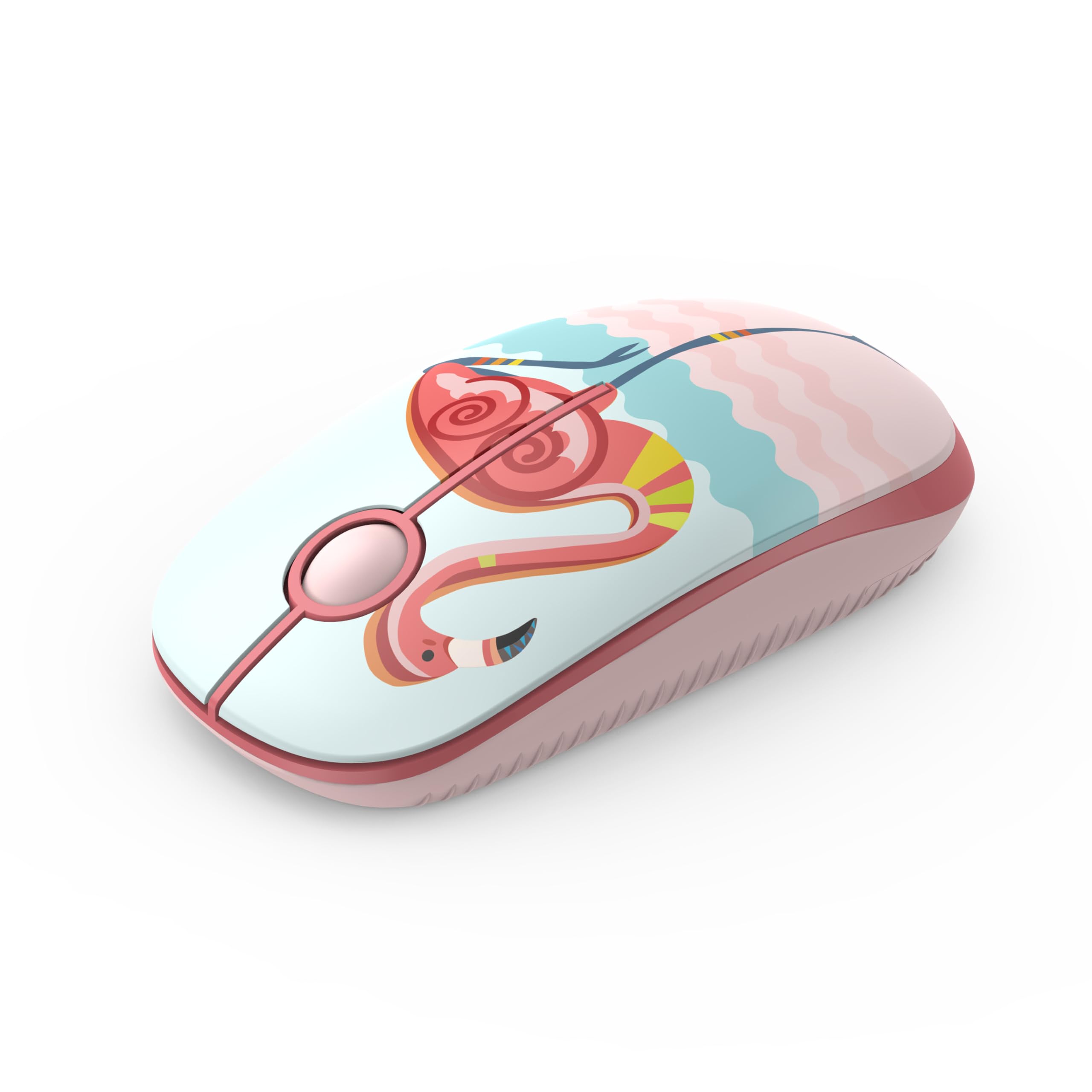 TELLUR Wireless Mouse with Nano USB 2.4G Receiver - Silent Click, 1600 DPI, 3 Buttons, Plug & Play - Slim Lightweight Ergonomic Design for Laptop, PC, Mac - Perfect for Office, Home & Travel (Flamingo Pink)