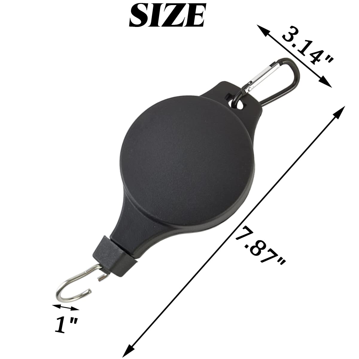 TIHOOD 4-Pack Heavy Duty Retractable Plant Hangers with Ceiling Hooks - Outdoor Pulley System for Hanging Plants, Baskets, Pots & Bird Feeders - Perfect for Balcony, Garden, Patio & Indoor Decor