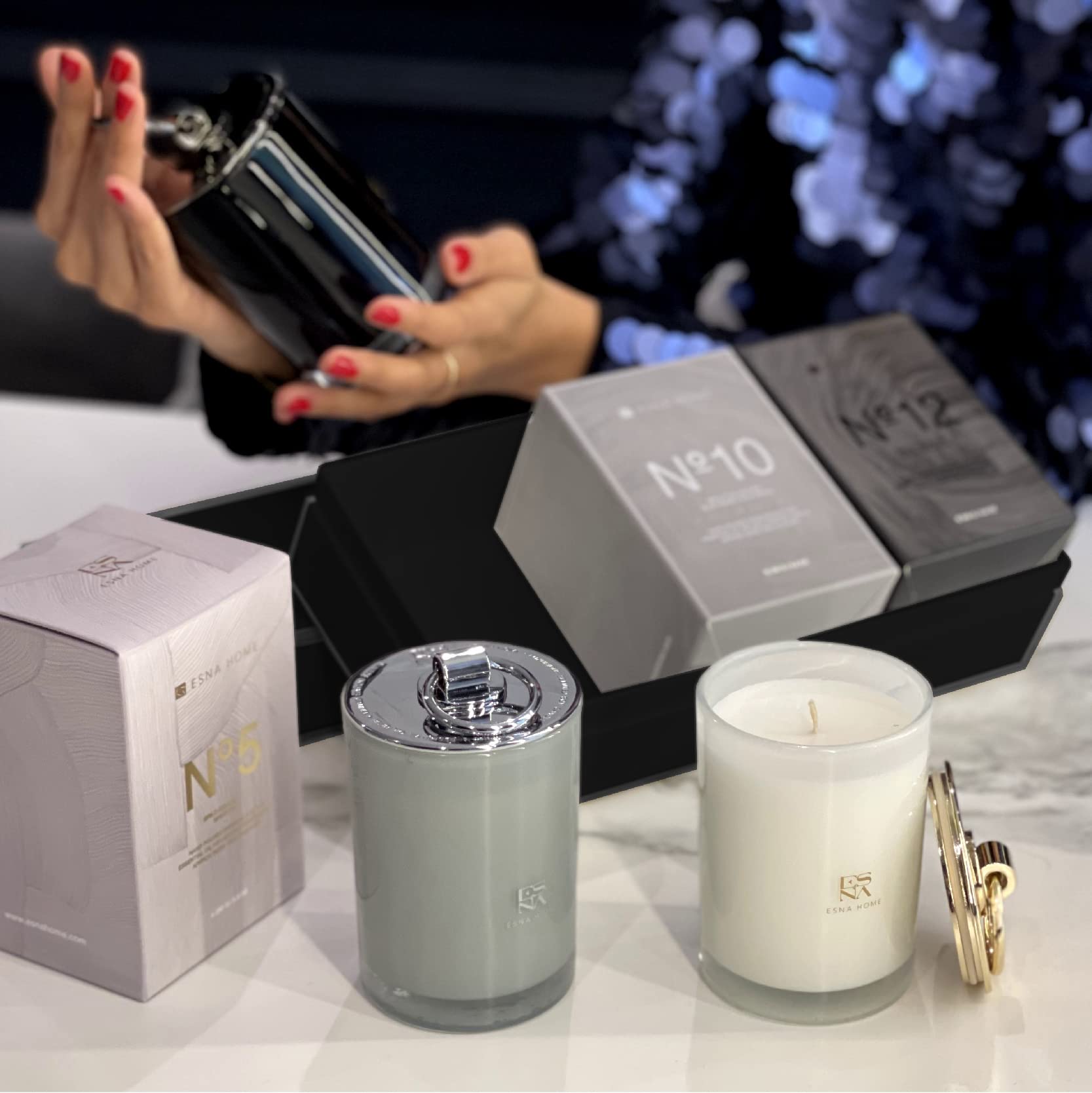 Premium 3-Pack Seasonal & Black Scented Soy Candles | All-Natural Aromatherapy Home Fragrance Set | Housewarming Gifts, Wedding Favors & Home Decor | Perfect for Living Room, Bedroom Relaxation & Spa Nights