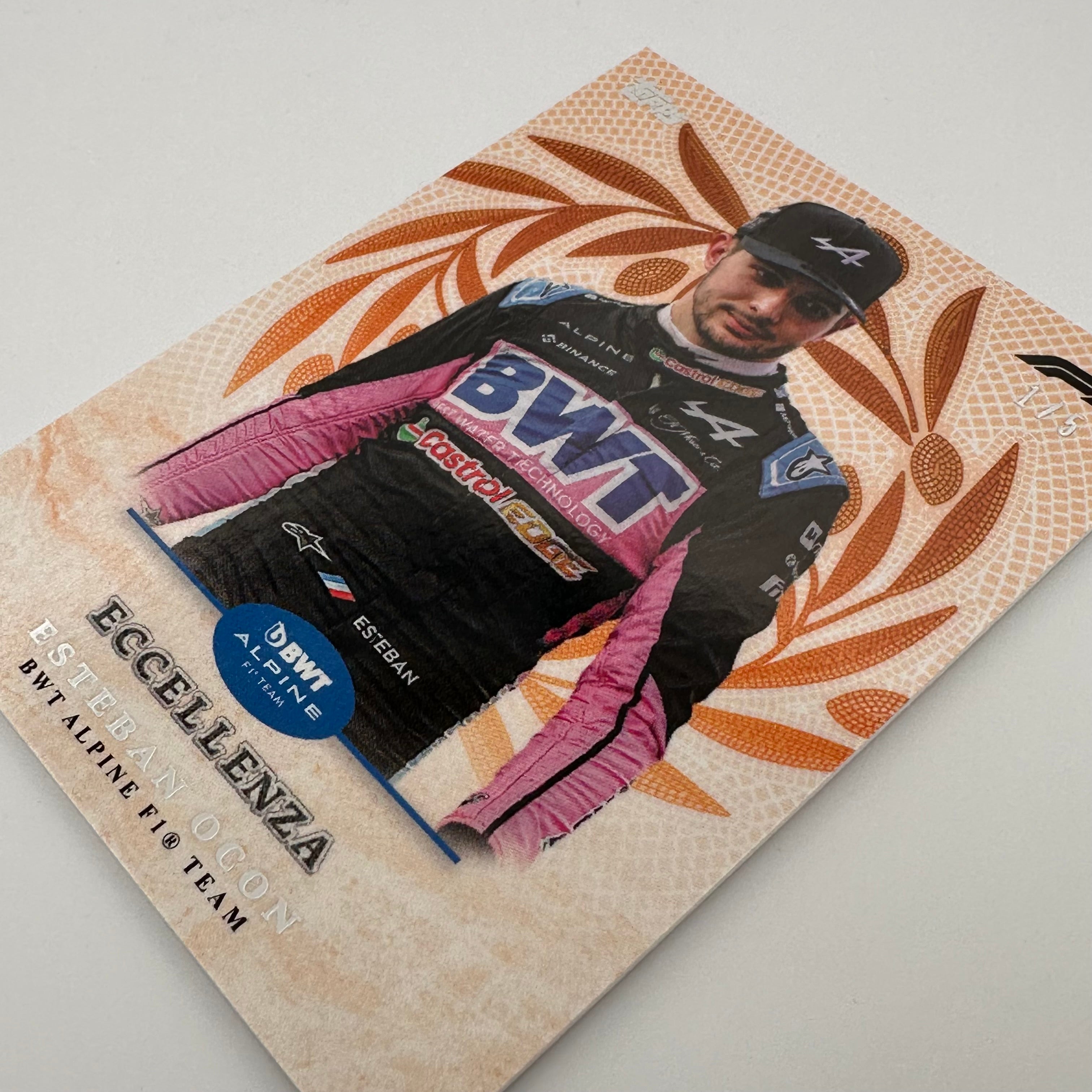 2024 Topps Eccellenza F1 Esteban Ocon Trionfo Orange Racing Card - Perfect for F1 Collectors, Racing Fans & Sports Memorabilia Enthusiasts