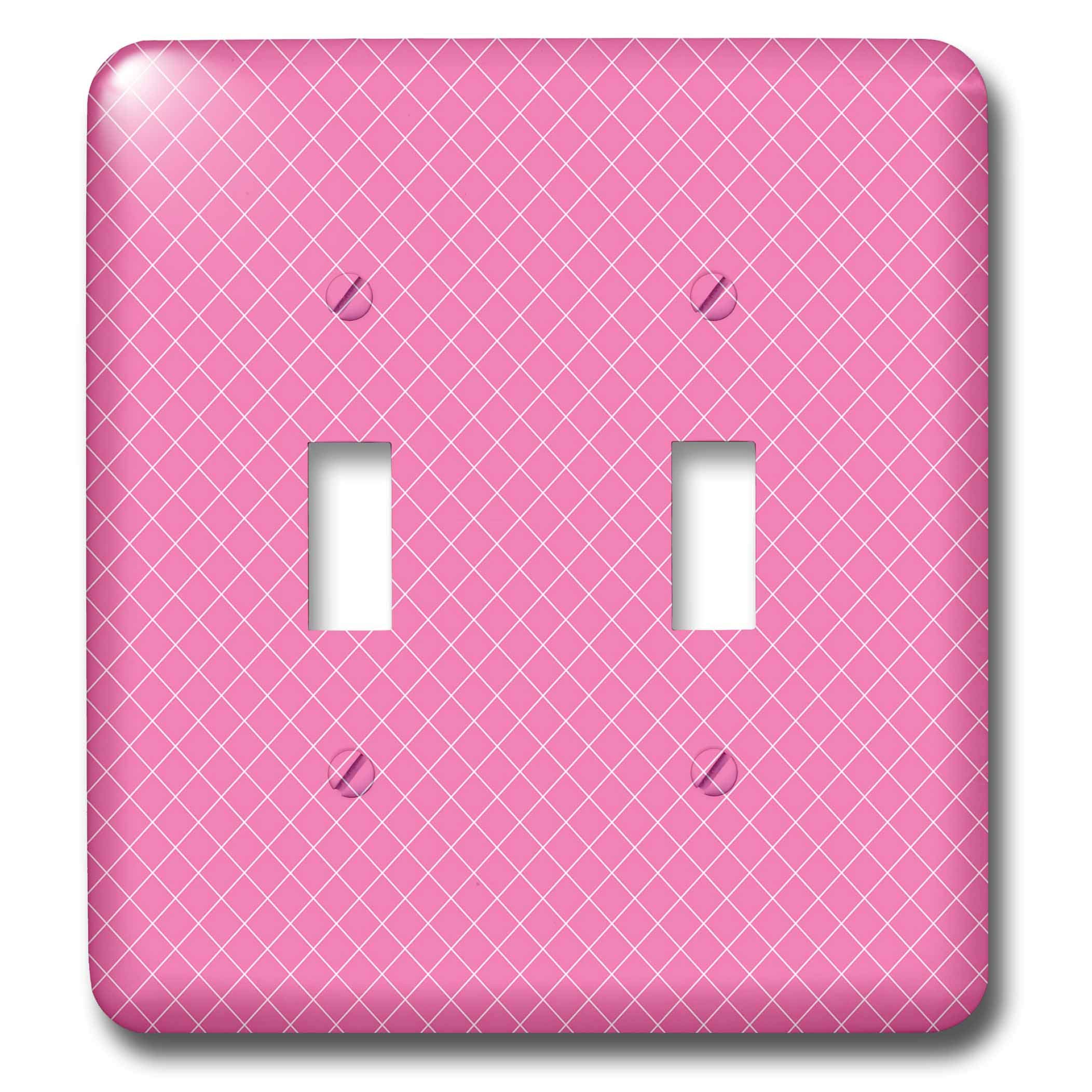 3D Rose Pink Light Fishnet Double Toggle Switch - Stylish On/Off Control for Home, Office, and DIY Electronics Projects