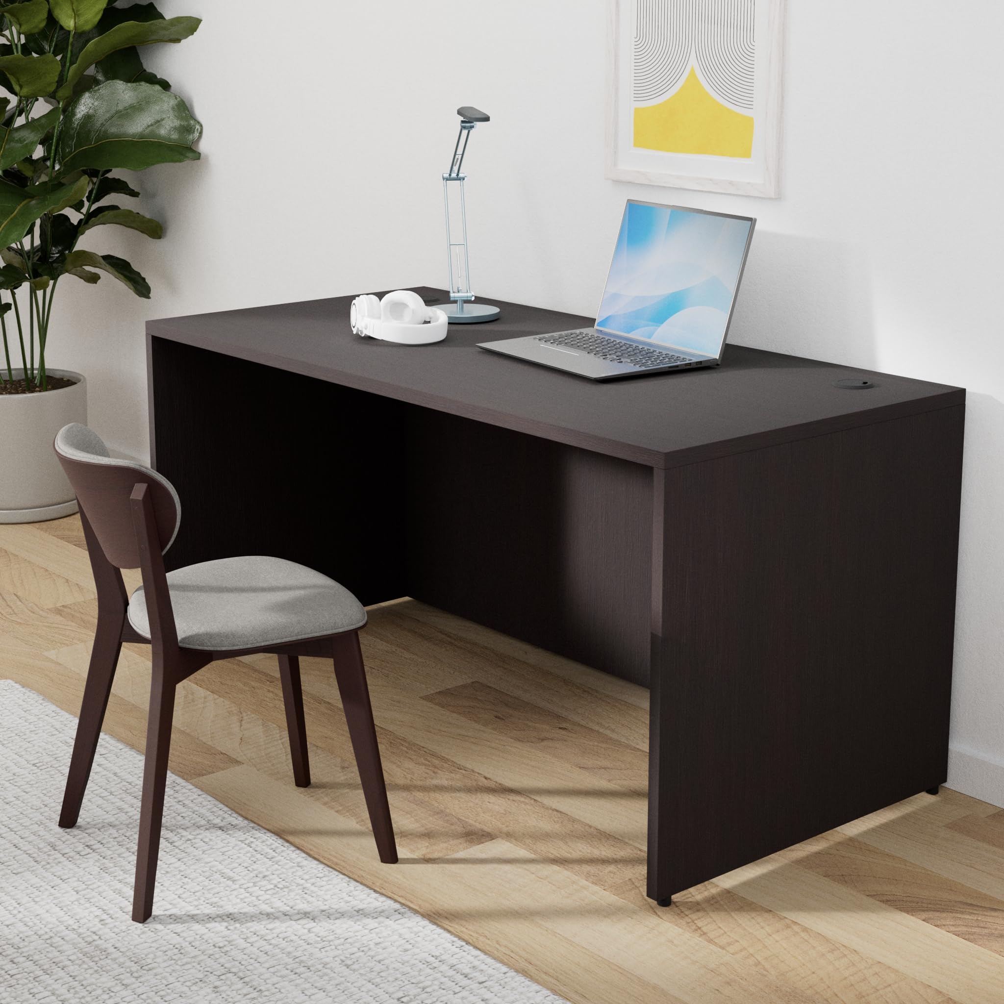 Lorell LLR18208 Espresso Laminate Office Desk - 60