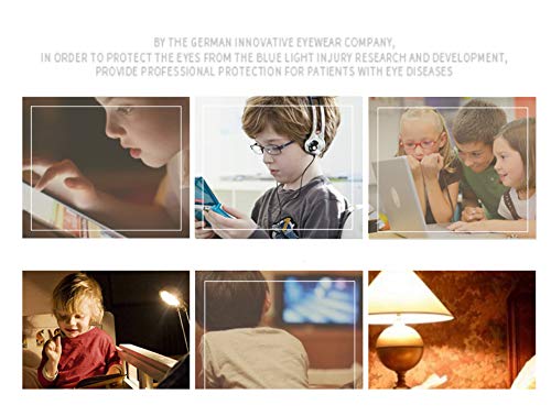 Blue Light Blocking Glasses for Kids - Anti Eye Strain Computer & Gaming Glasses for Children - Perfect for Online Classes, Video Games & Screen Time Protection