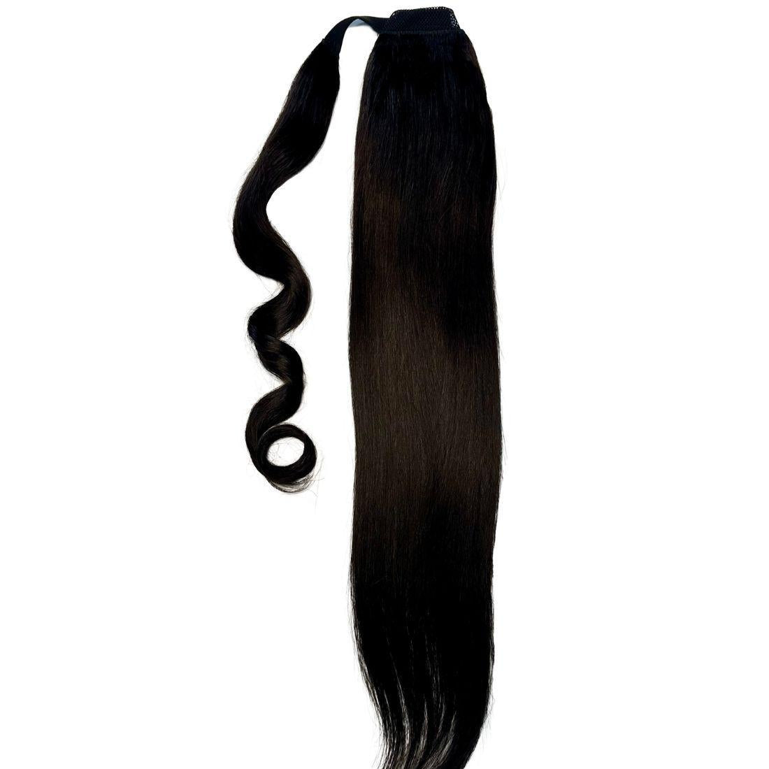 100% Natural Black Human Hair Ponytail Extension for Women - Clip-in Hairpiece for Thick & Long Hairstyles - Perfect for Daily Wear, Parties & Special Occasions