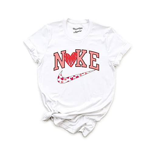 Valentine's Day Heart Sports T-Shirt for Women, Men & Kids - Cute Couple Matching Outfits for Gym, Running & Casual Wear