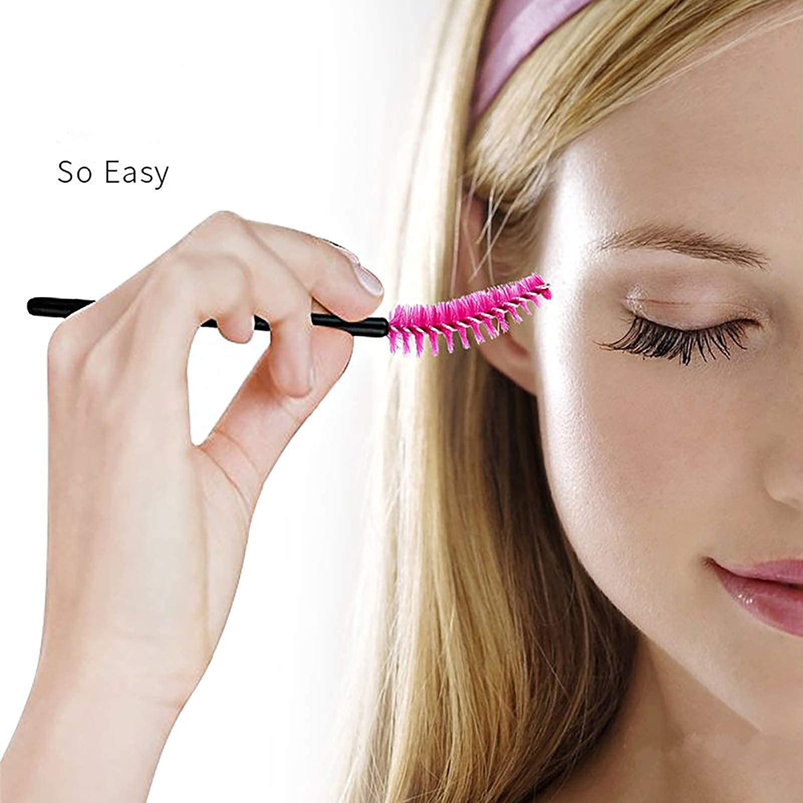 50 PCS Disposable Eyelash Brushes - Mascara Wands & Eyebrow Extension Brushes for False Eyelash Application | Perfect for Salon Professionals & DIY Lash Extensions at Home