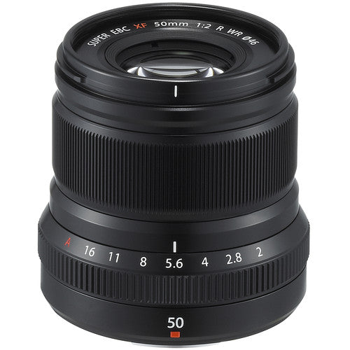 Fujifilm XF 50mm f/2 R WR Lens - Black Weather-Resistant Prime Lens for Portrait & Street Photography | Compatible with Fujifilm X-Mount Cameras