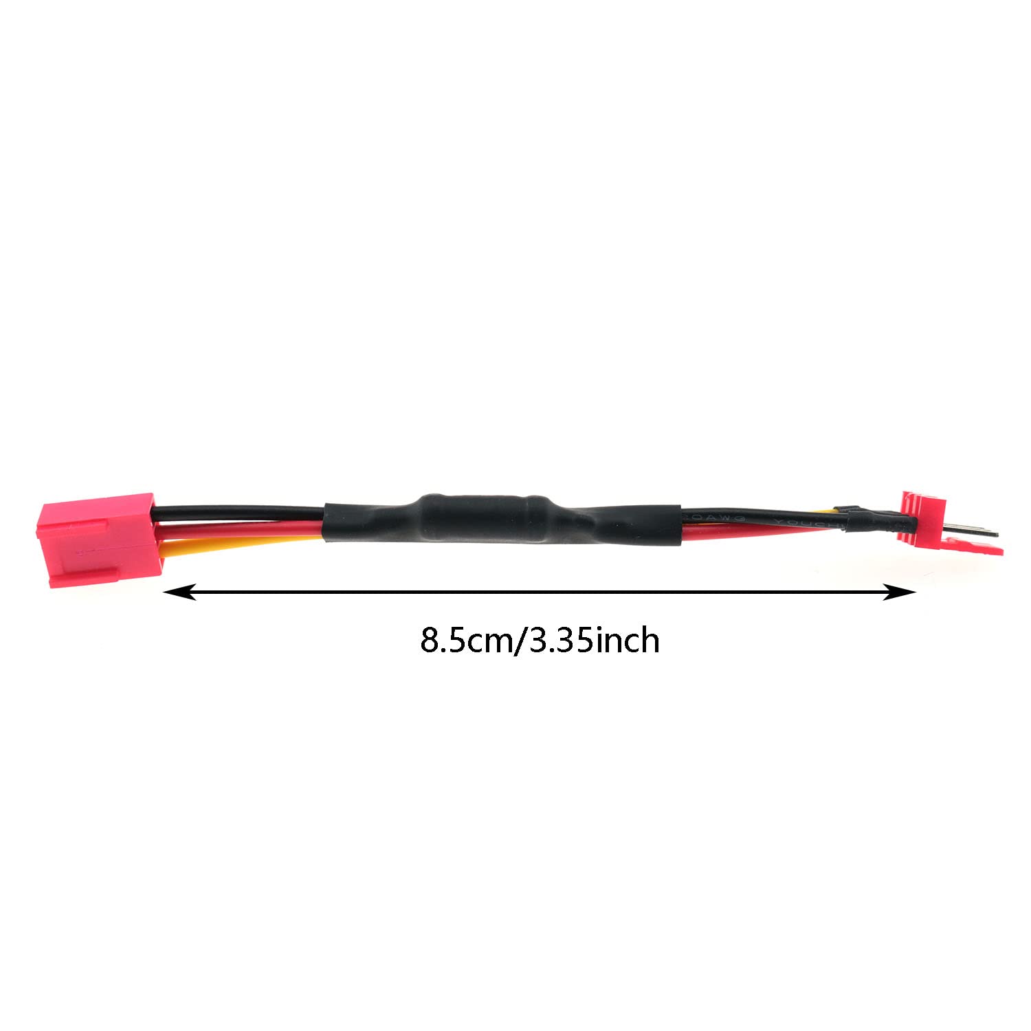 DGZZI 3-Pin PC Fan Speed Reducer Cable - 47 Ohm Resistor for 50-55% RPM Reduction, Temperature Control & Noise Reduction - Male to Female Connector for Case Fans, CPU Coolers & PWM Fans (Red) - Perfect for Silent PC Builds & Gaming Rigs