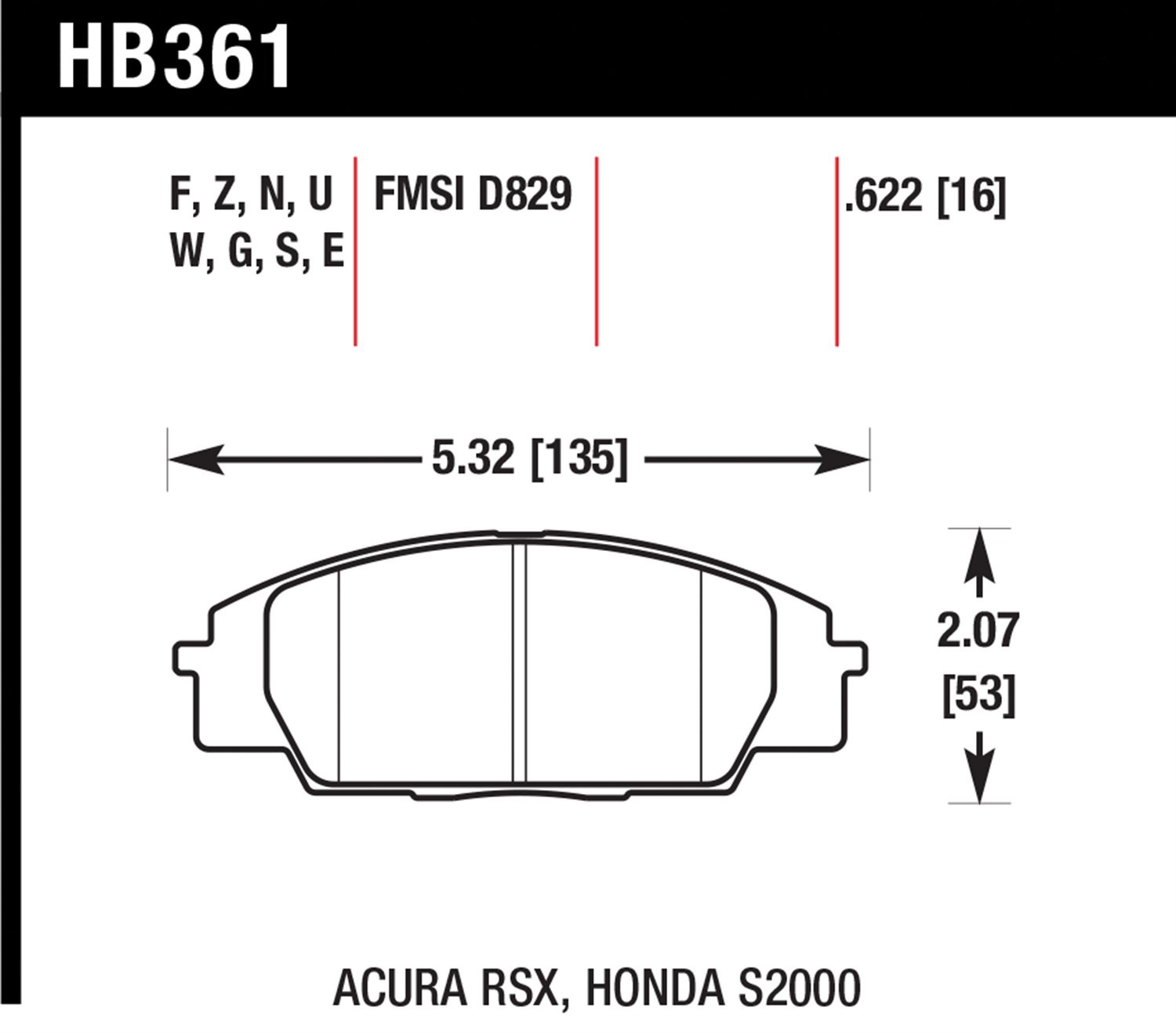 HB361E.622 Blue 9012 High Performance Motorsport Brake Pads - Premium Ceramic Brake Pads for Racing, Track Days & High-Speed Driving