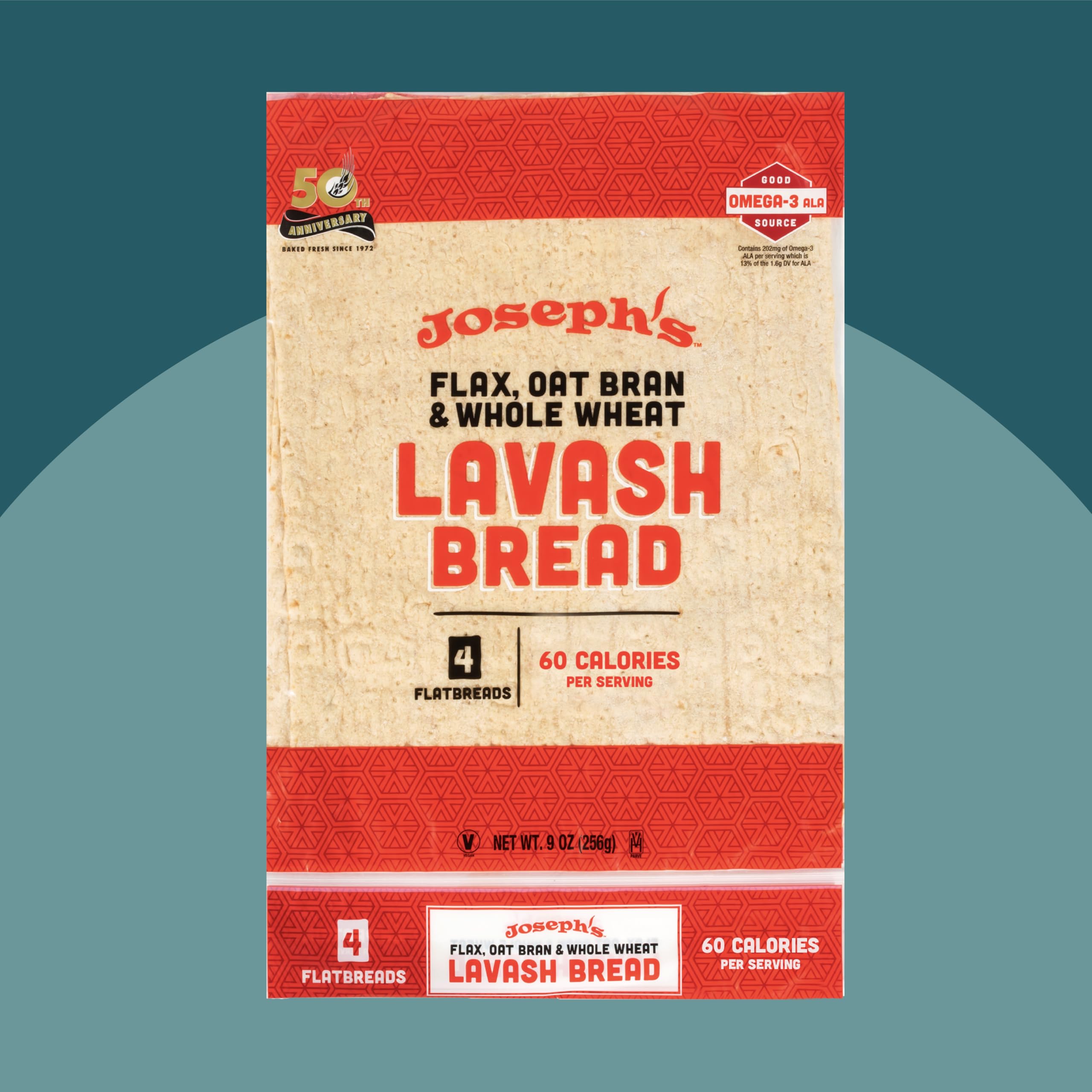 Joseph's Lavash Bread Value 6-Pack - Flax, Oat Bran & Whole Wheat Low Carb Flatbread (4 per Pack, 24 Total) | Perfect for Wraps, Sandwiches & Healthy Snacking