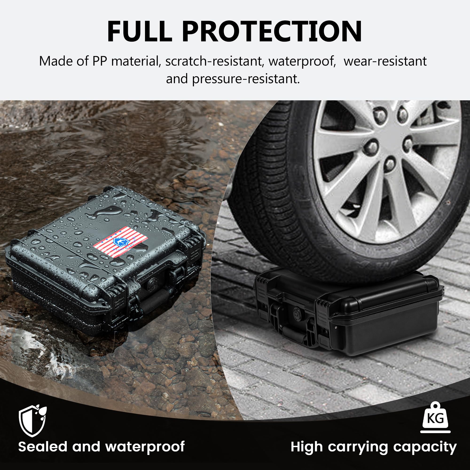 **SIG SAUER P322 & P365 Waterproof Lockable Hard Pistol Case with Pre-Cut Foam - TSA Approved Firearm Travel Case for Handguns (No Optics) - Ideal for Air Travel, Range Storage & Secure Transport**