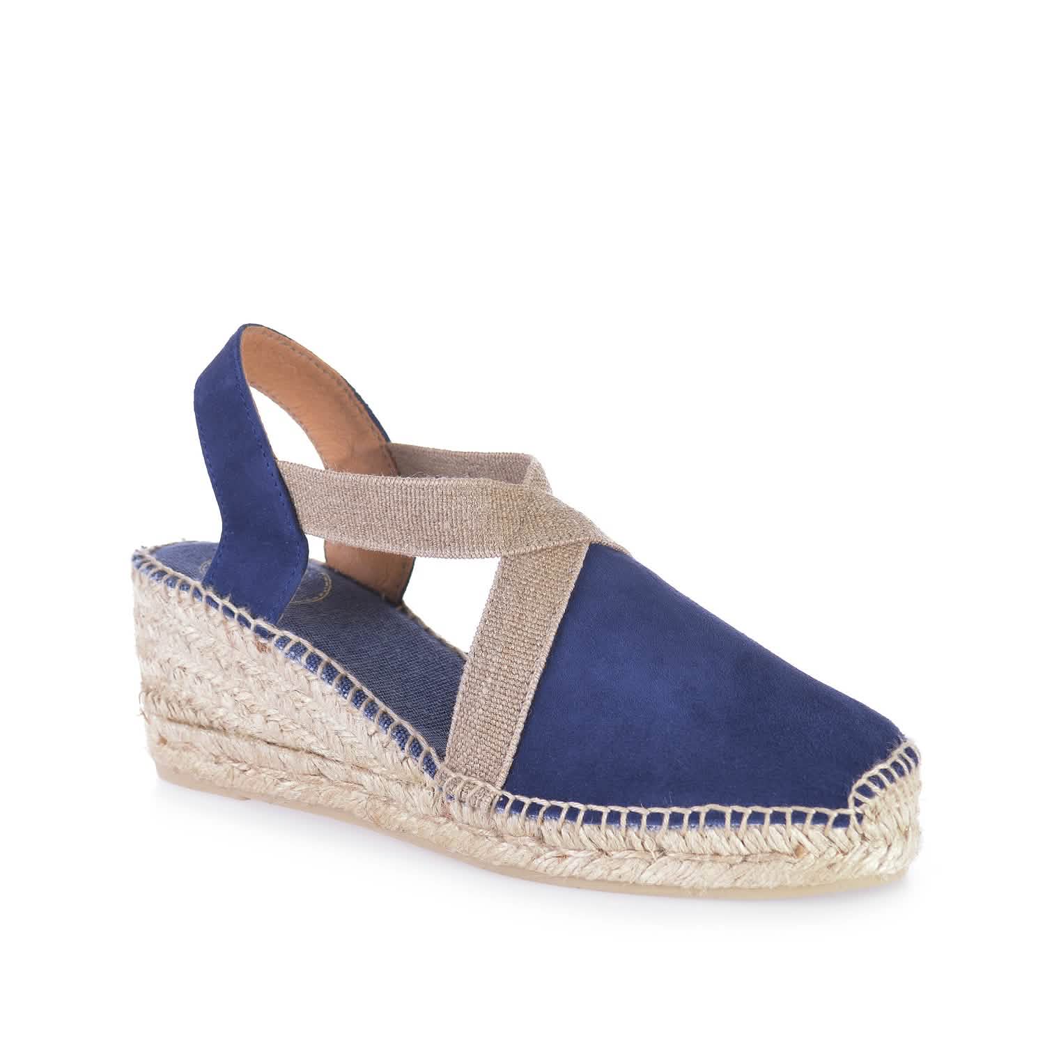 Women's Plain Suede Leather Wedge Espadrilles - Comfortable Casual Summer Shoes for Beach, Vacation & Everyday Wear | Tona