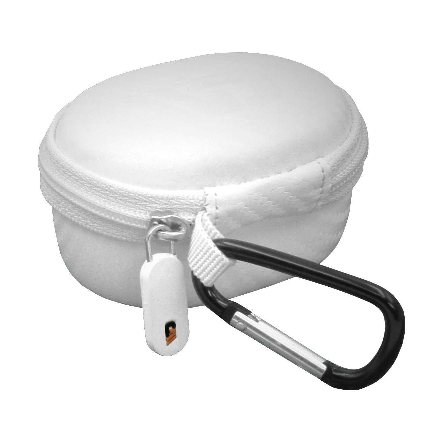 CASEMATIX 3.25 Inch Hard Shell EVA Travel Case with Carabiner Clip - Waterproof Protective Storage for Small Accessories (Fits 3 x 1.75 x 1.5 Inch Items) - Perfect for Travel, Camping, Hiking & Outdoor Gear Organization