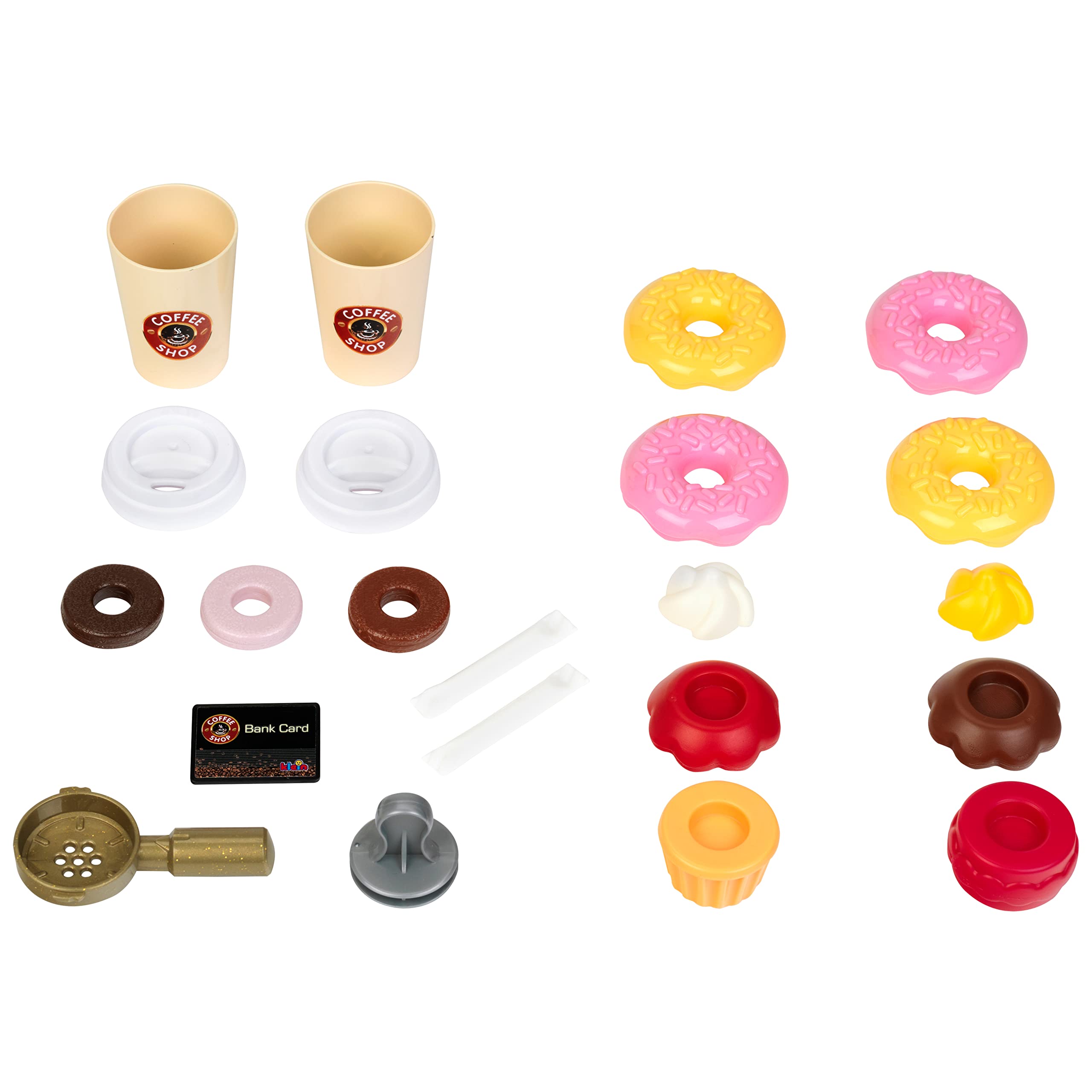 Theo Klein Pretend Play Coffee Shop Set - Kids Toy Barista Espresso Machine & Accessories for Imaginative Play - Perfect for Birthday Gifts & Role Play Games (Cafe, Kitchen, Home)