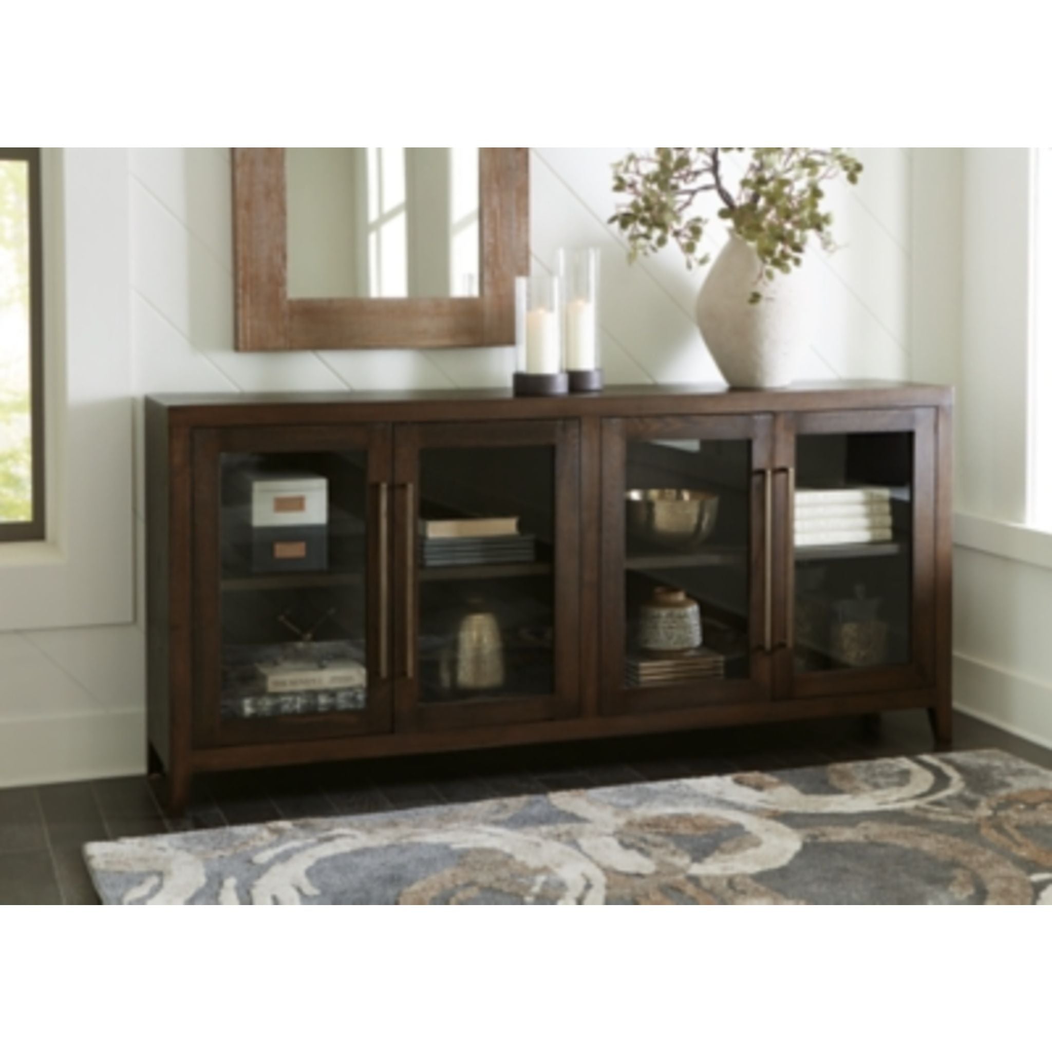Balintmore Accent Cabinet - Dark Brown Wooden Side Table for Living Room, Bedroom & Entryway | Stylish Storage Furniture for Home Decor