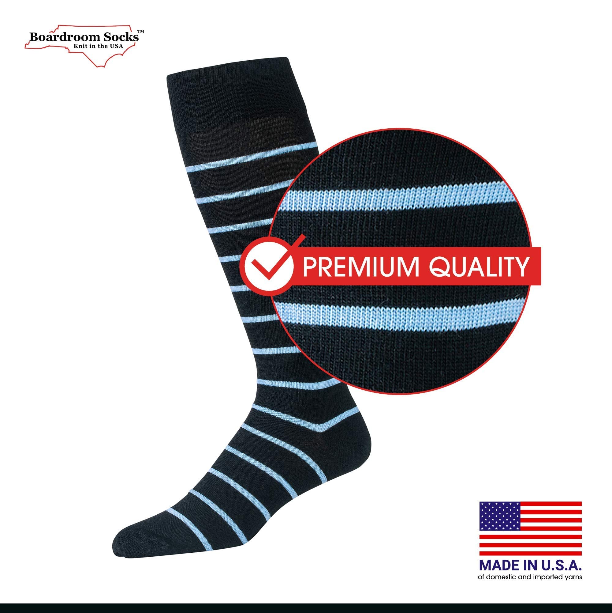 Premium Merino Wool Over-the-Calf Dress Socks for Men - Breathable, Comfortable & Stylish Patterned Socks - Perfect for Business, Office & Formal Occasions