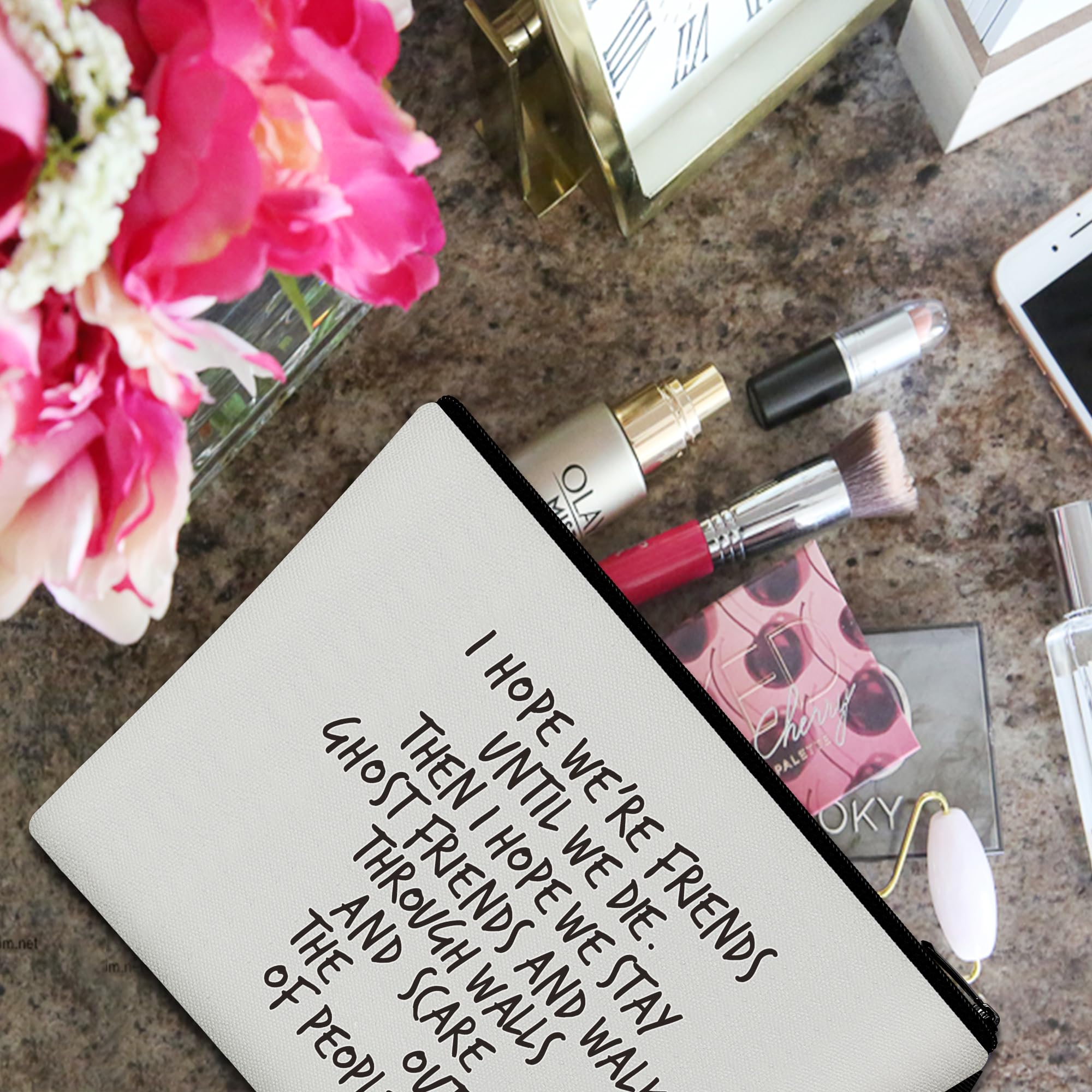Unique Makeup Bag for Women - Birthday & Christmas Gift for Mom & Best Friend - Perfect for Travel & Daily Use
