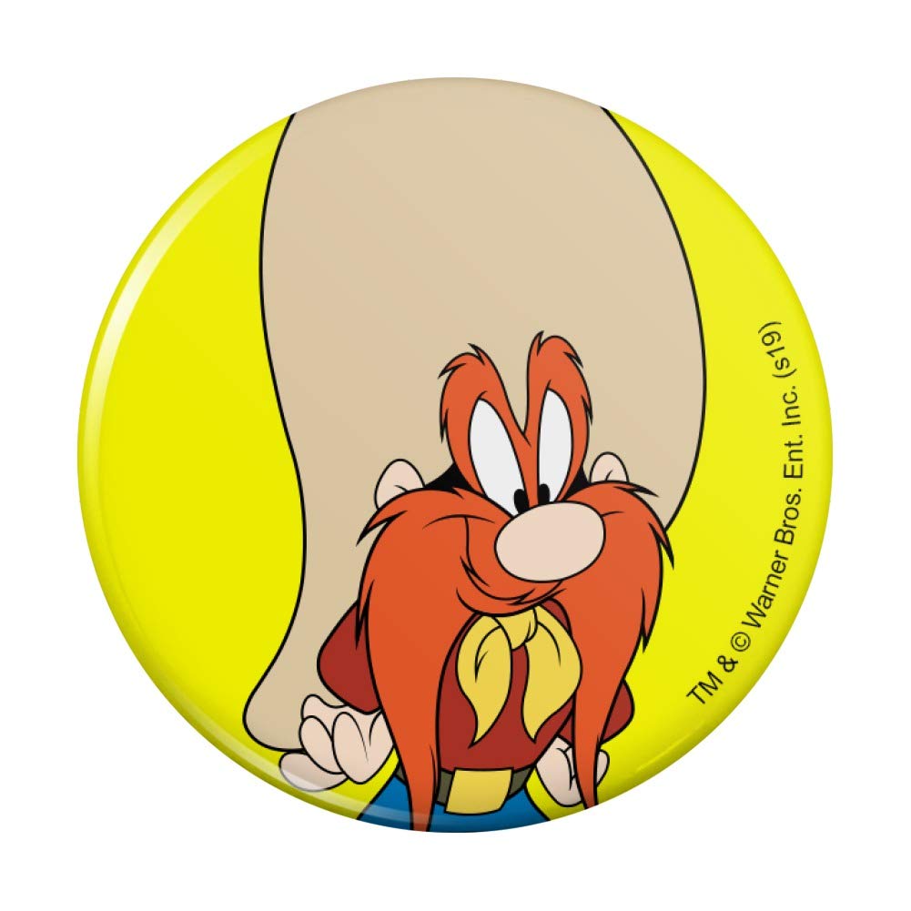 Looney Tunes Yosemite Sam Kitchen Refrigerator Magnet - Fun Cartoon Character Button Magnet for Fridge, Office, Locker & Home Decor - Perfect Gift for Fans & Collectors
