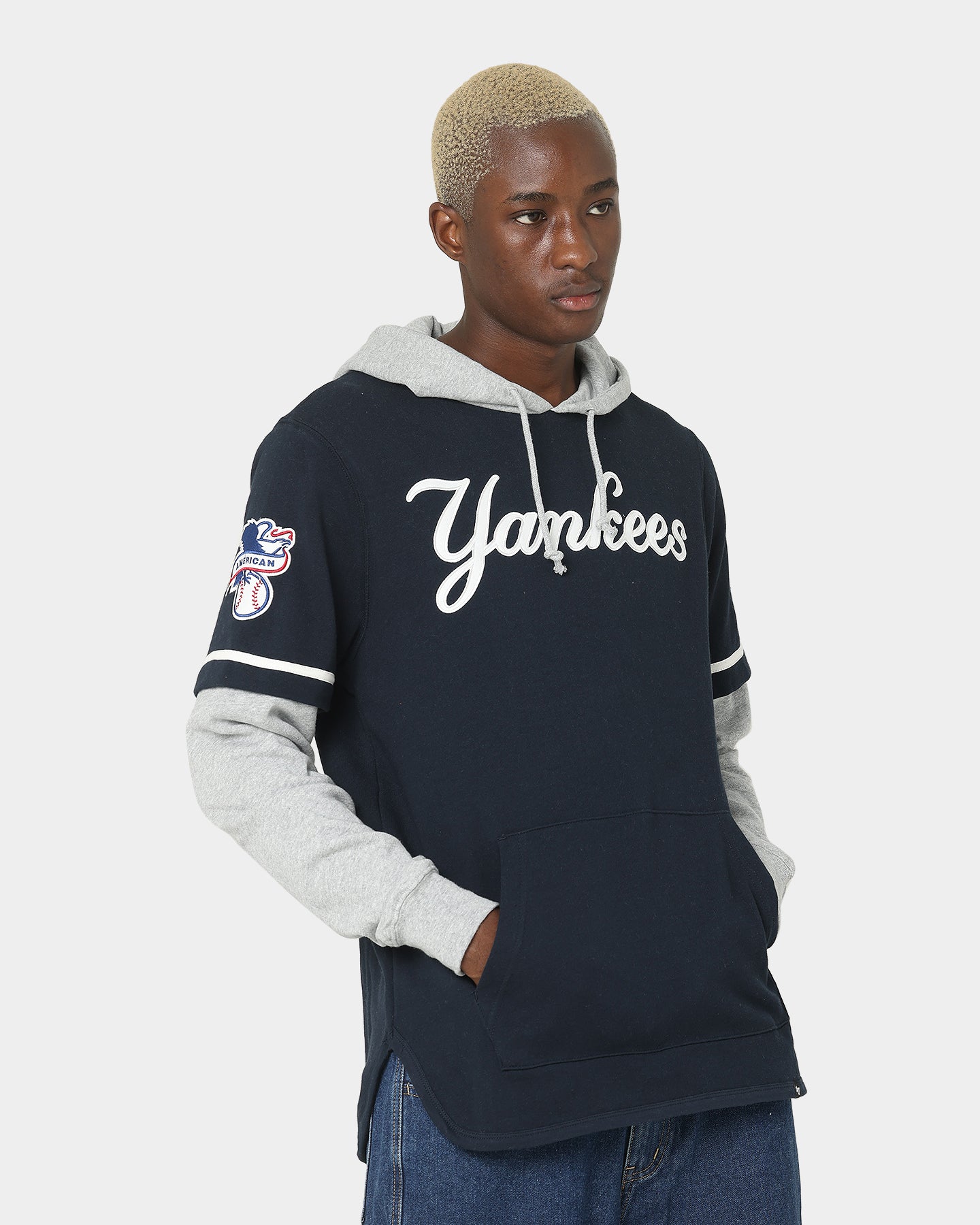 47 Brand New York Yankees Shortstop Hoodie - Navy Blue Pullover for Men & Women | Cozy Fall & Winter Wear for Baseball Fans, Casual Outings & Game Day