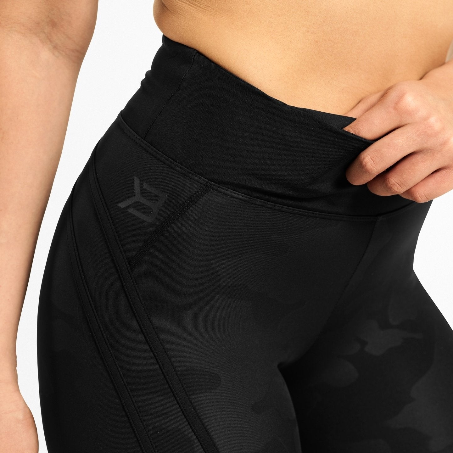 Better Bodies Camo High Waist Tights - Black Camo Print Workout Leggings for Women, Yoga, Running & Gym