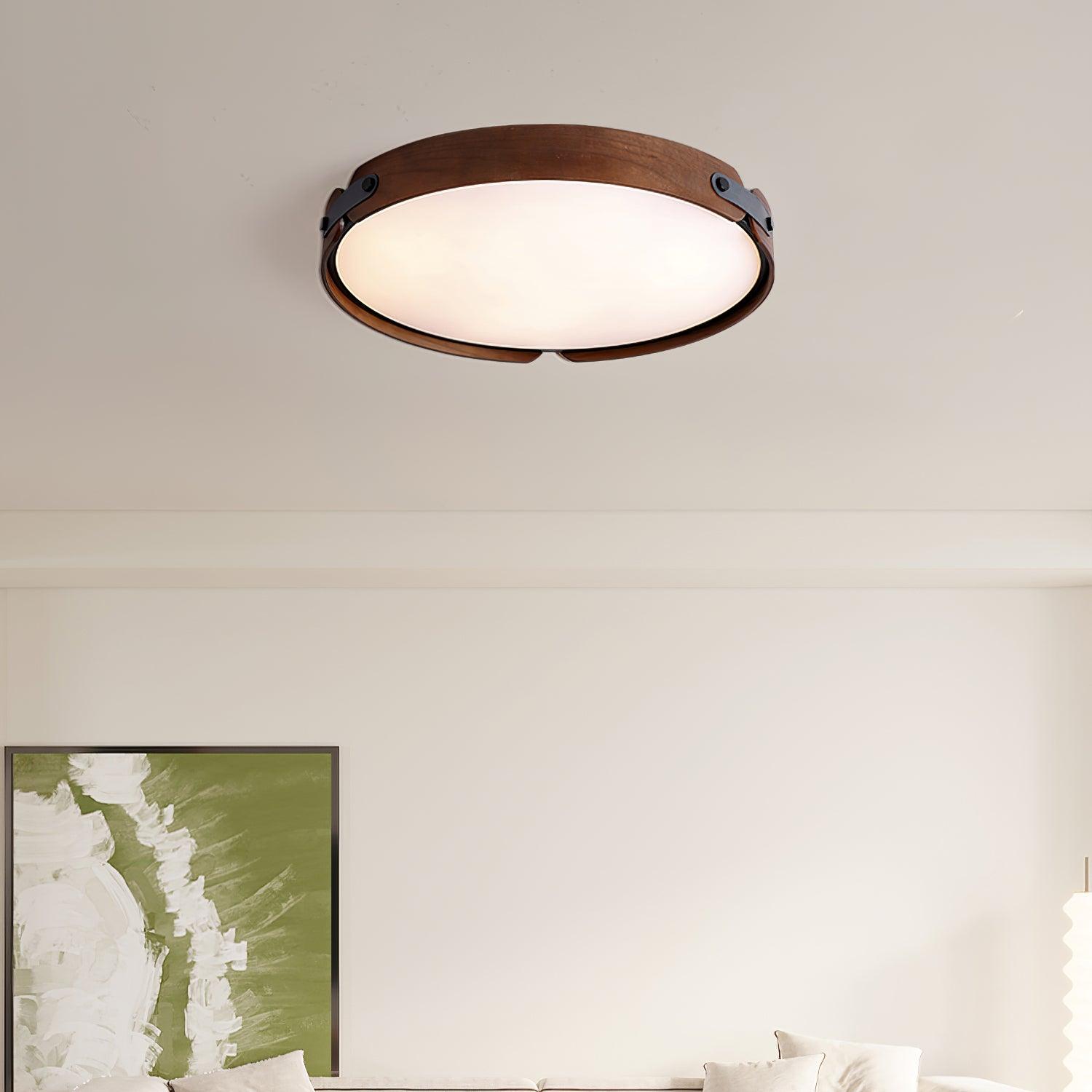 Aiwen Modern Wood Ceiling Light Fixture - Handcrafted Wooden Pendant Light for Living Room, Bedroom, Kitchen & Dining Room - Warm Ambient Lighting for Home Decor