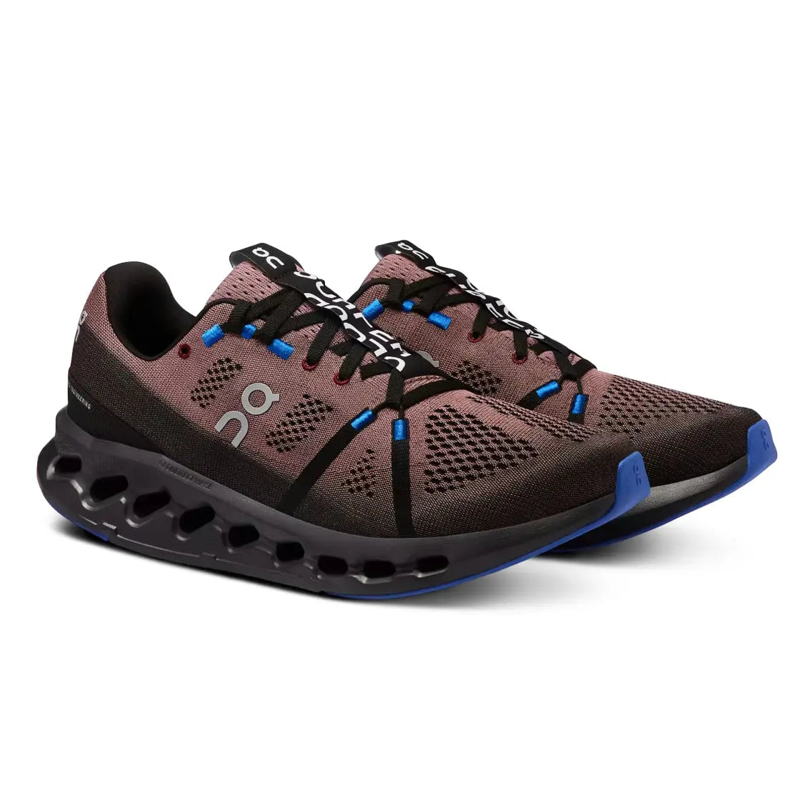 Men's On Running Cloudsurfer 7 Running Shoes - Black/Cobalt | Lightweight & Cushioned for Road Running, Jogging & Gym Workouts