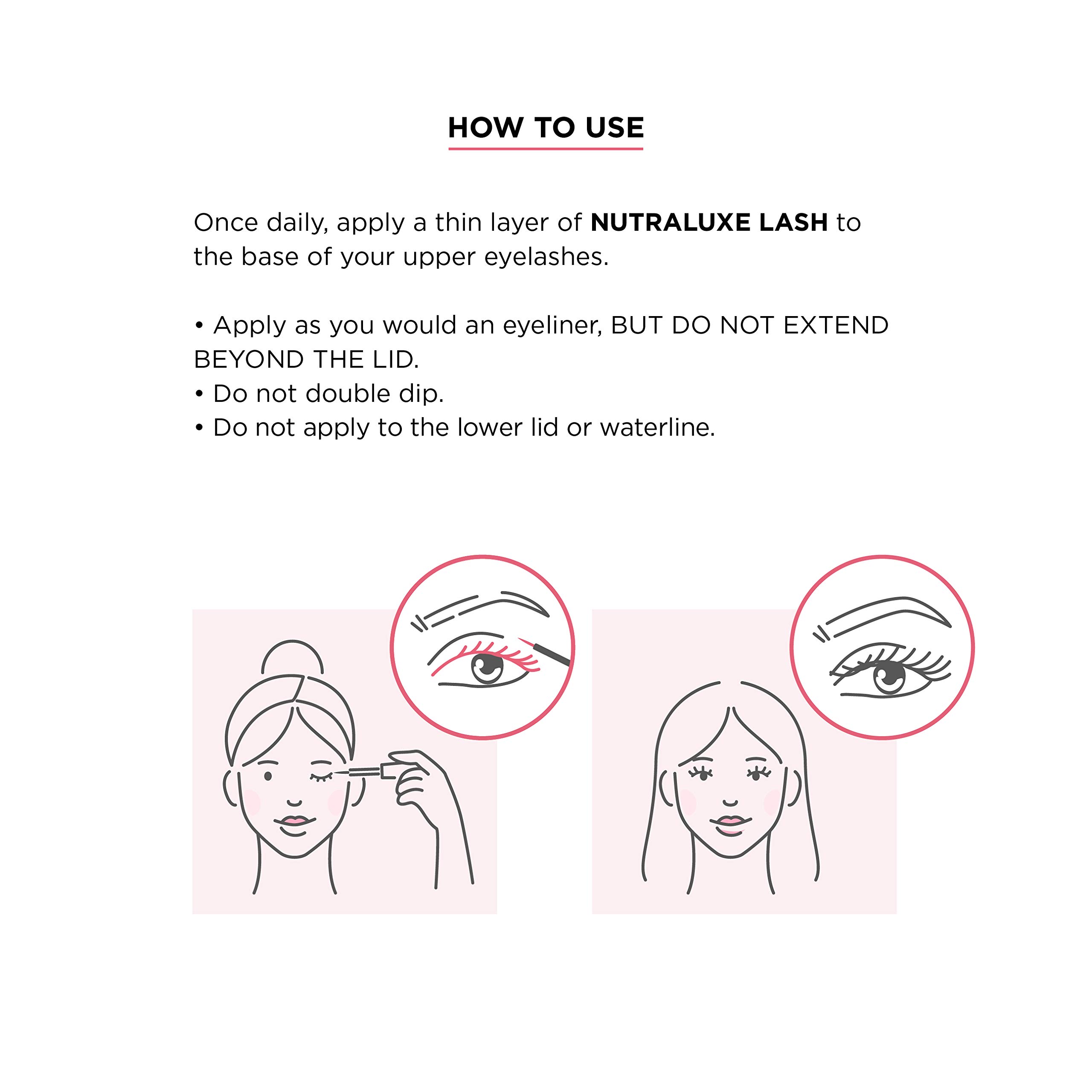 Nutra Luxe MD Eyelash Growth Serum - Natural Lash Enhancer for Longer, Thicker Lashes | Perfect for Nighttime Use & Lash Care Routine