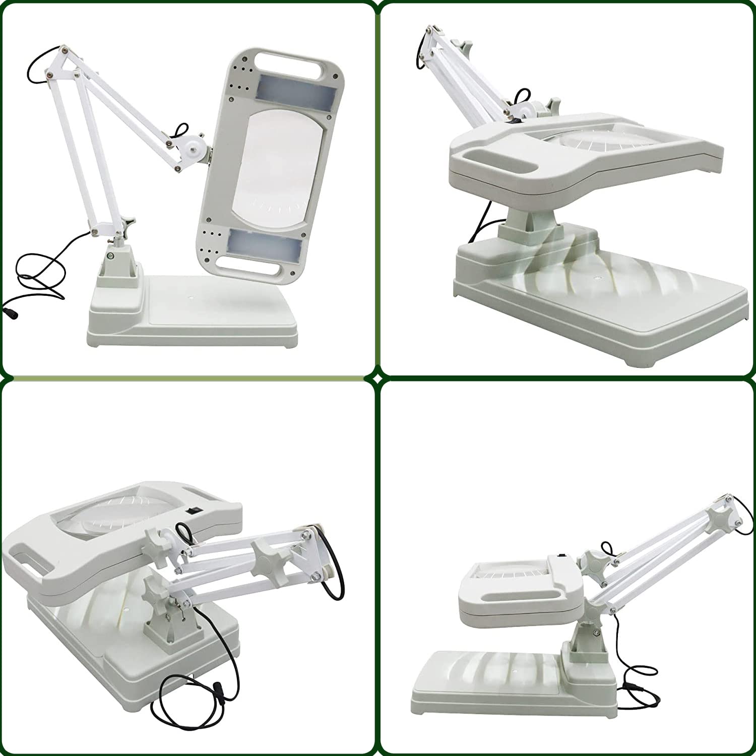 INTBUYING 110V LED Magnifying Lamp with Daylight Brightness - 5X Magnification for Reading, Crafts, Workbench & Hobby Projects | Ideal for Jewelry Making, Watch Repair & Detailed Work