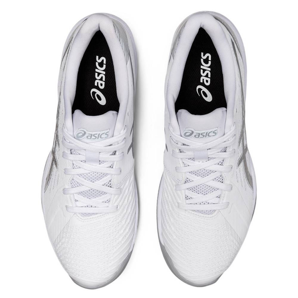 ASICS Solution Swift FF Women's Tennis Shoes - Lightweight Performance Court Shoes for Women (White/Silver) | Perfect for Competitive Matches & Training Sessions