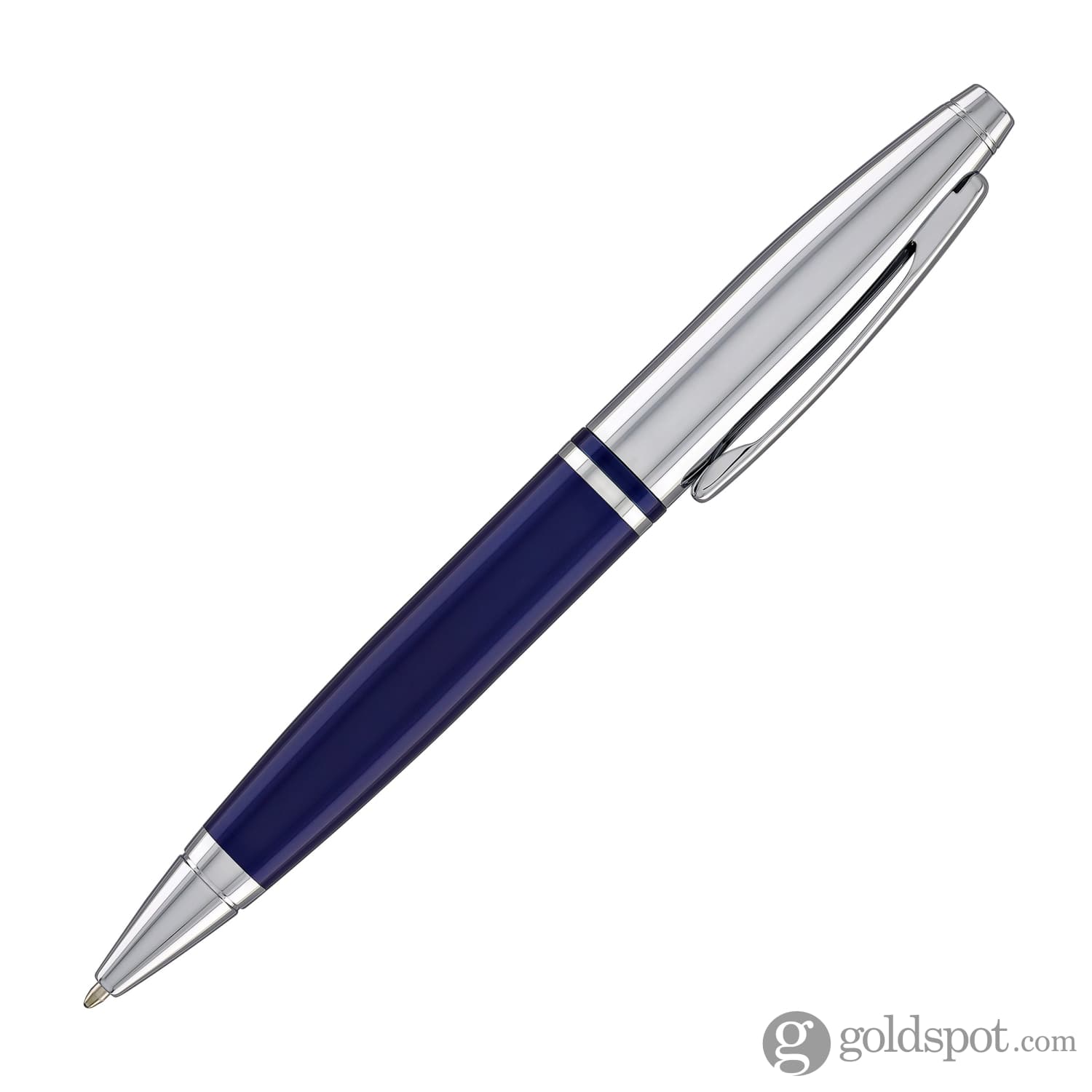 Premium Cross Calais Blue Ballpoint Pen with Chrome Trim - Elegant Writing Instrument for Office, School & Gift Giving