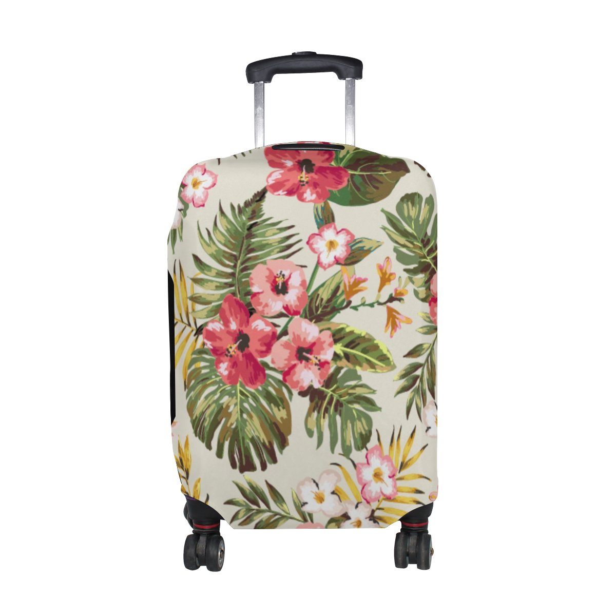 U LIFE Tropical Floral Luggage Cover Protector - Waterproof Suitcase Protector for Travel, Vacation & Airplane Use